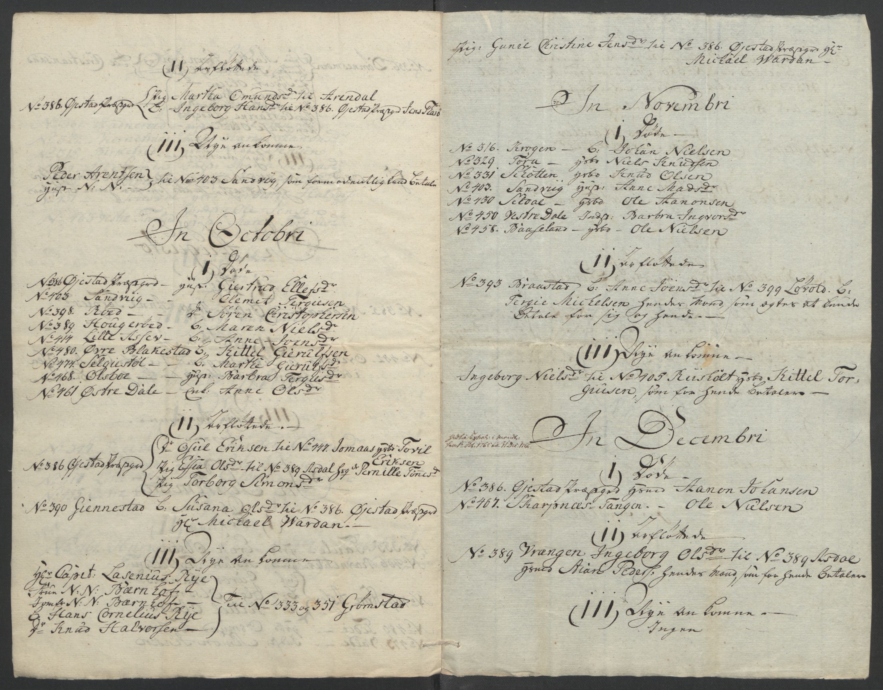 Rentekammeret inntil 1814, Reviderte regnskaper, Fogderegnskap, AV/RA-EA-4092/R39/L2424: Ekstraskatten Nedenes, 1762-1767, p. 320