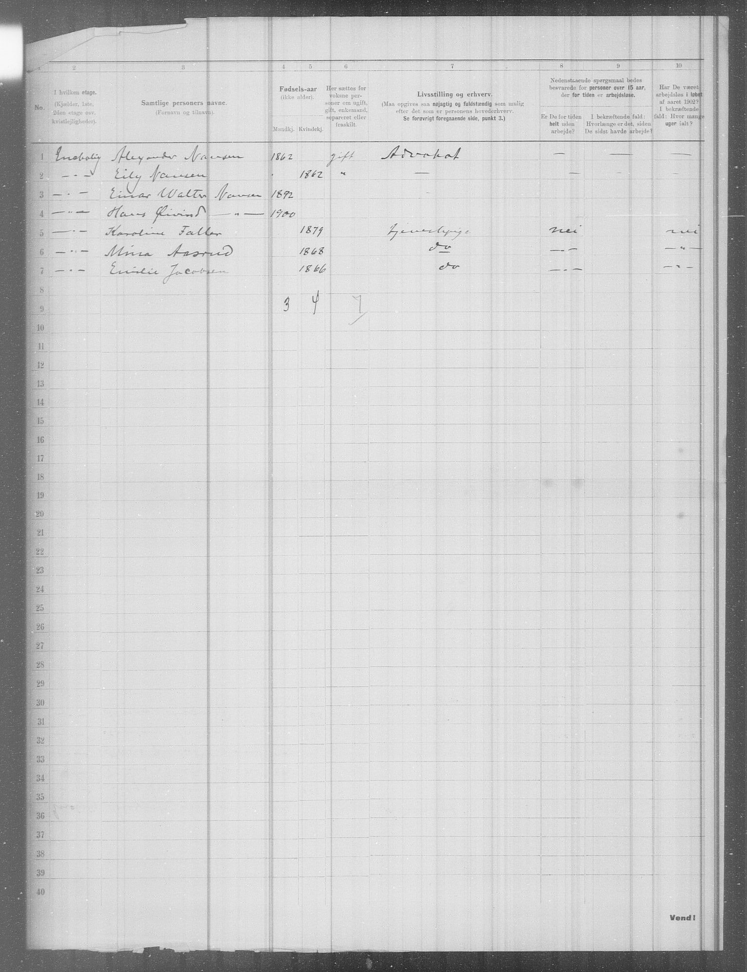 OBA, Municipal Census 1902 for Kristiania, 1902, p. 6498