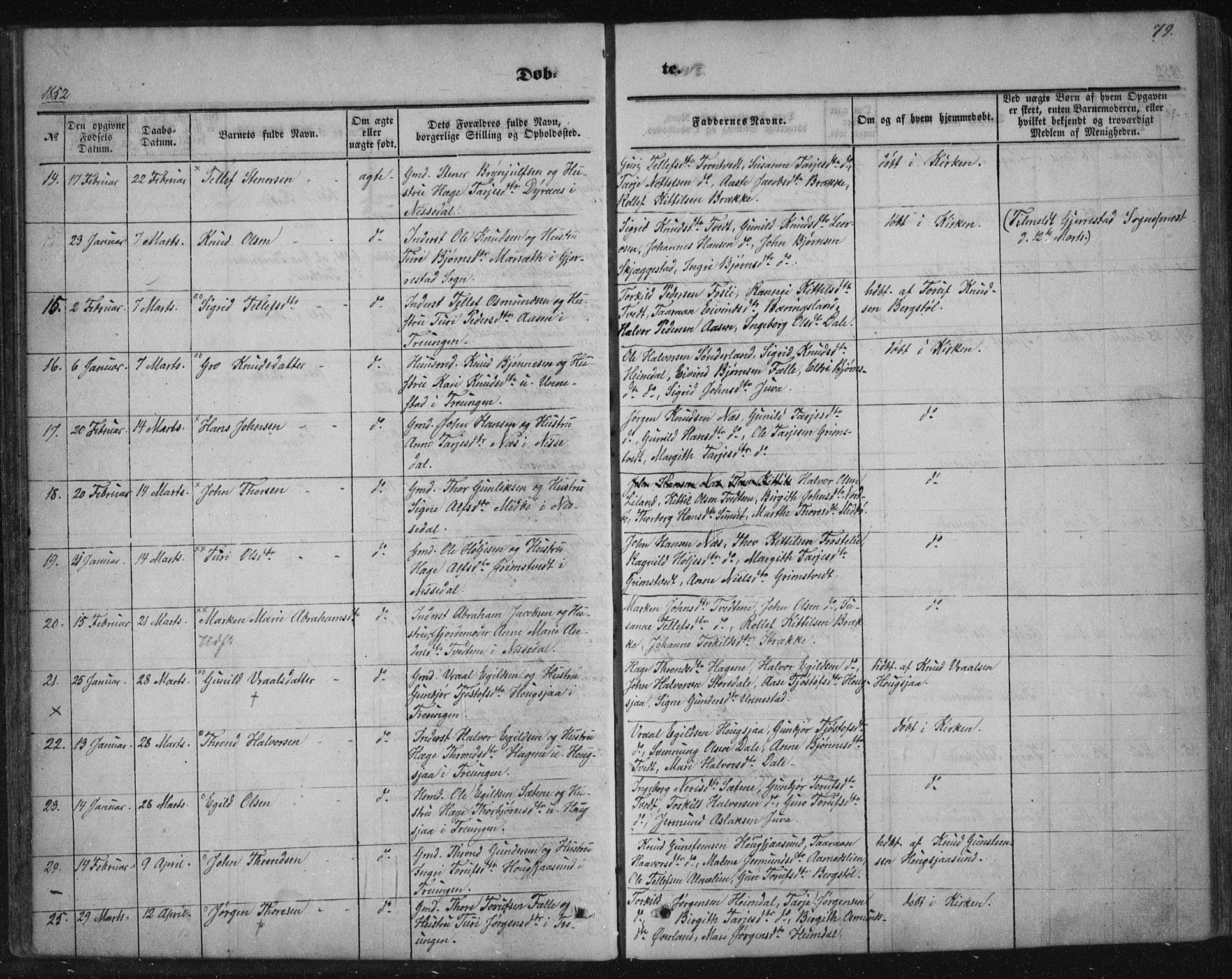 Nissedal kirkebøker, AV/SAKO-A-288/F/Fa/L0003: Parish register (official) no. I 3, 1846-1870, p. 78-79