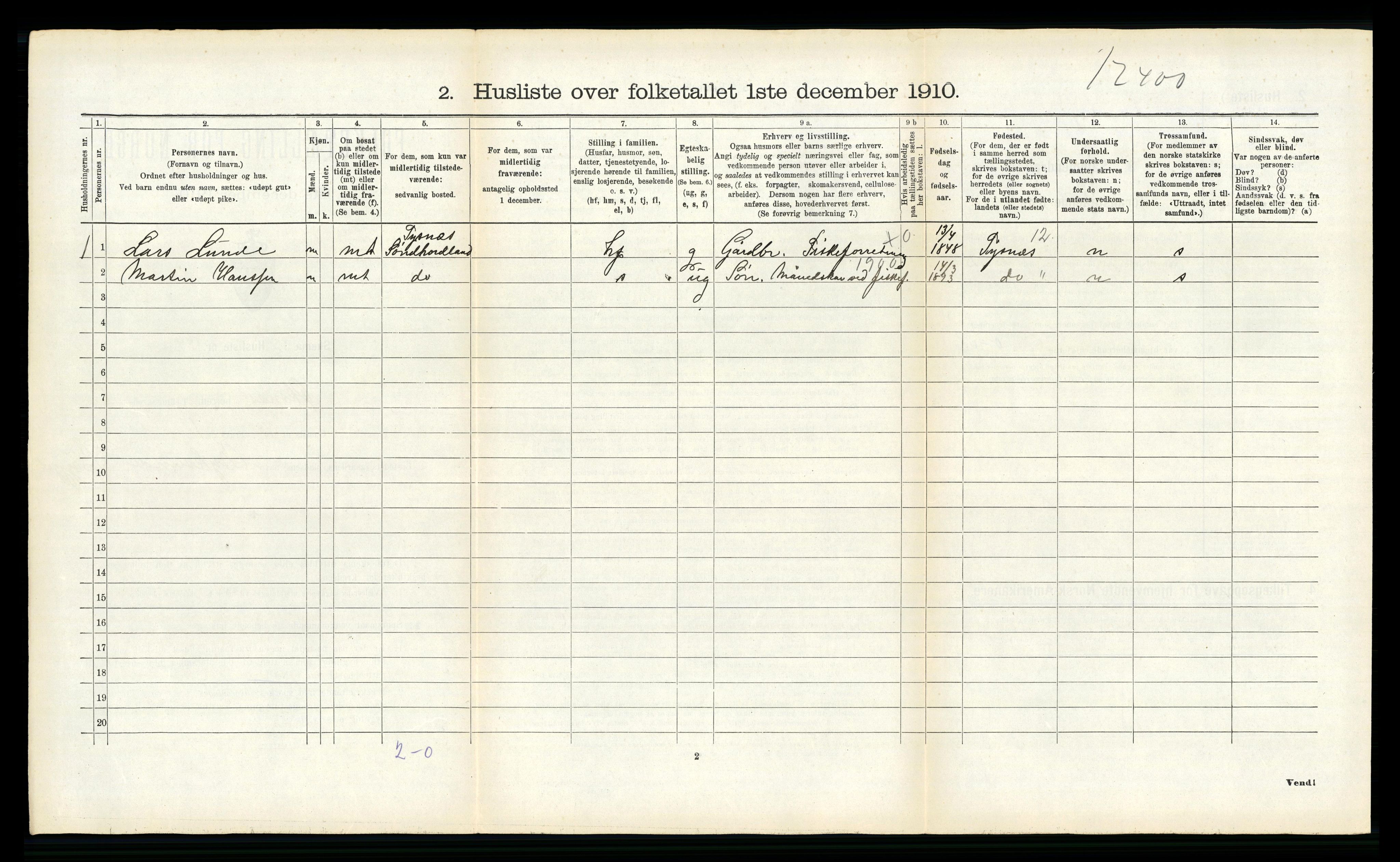 RA, 1910 census for Øksnes, 1910, p. 869