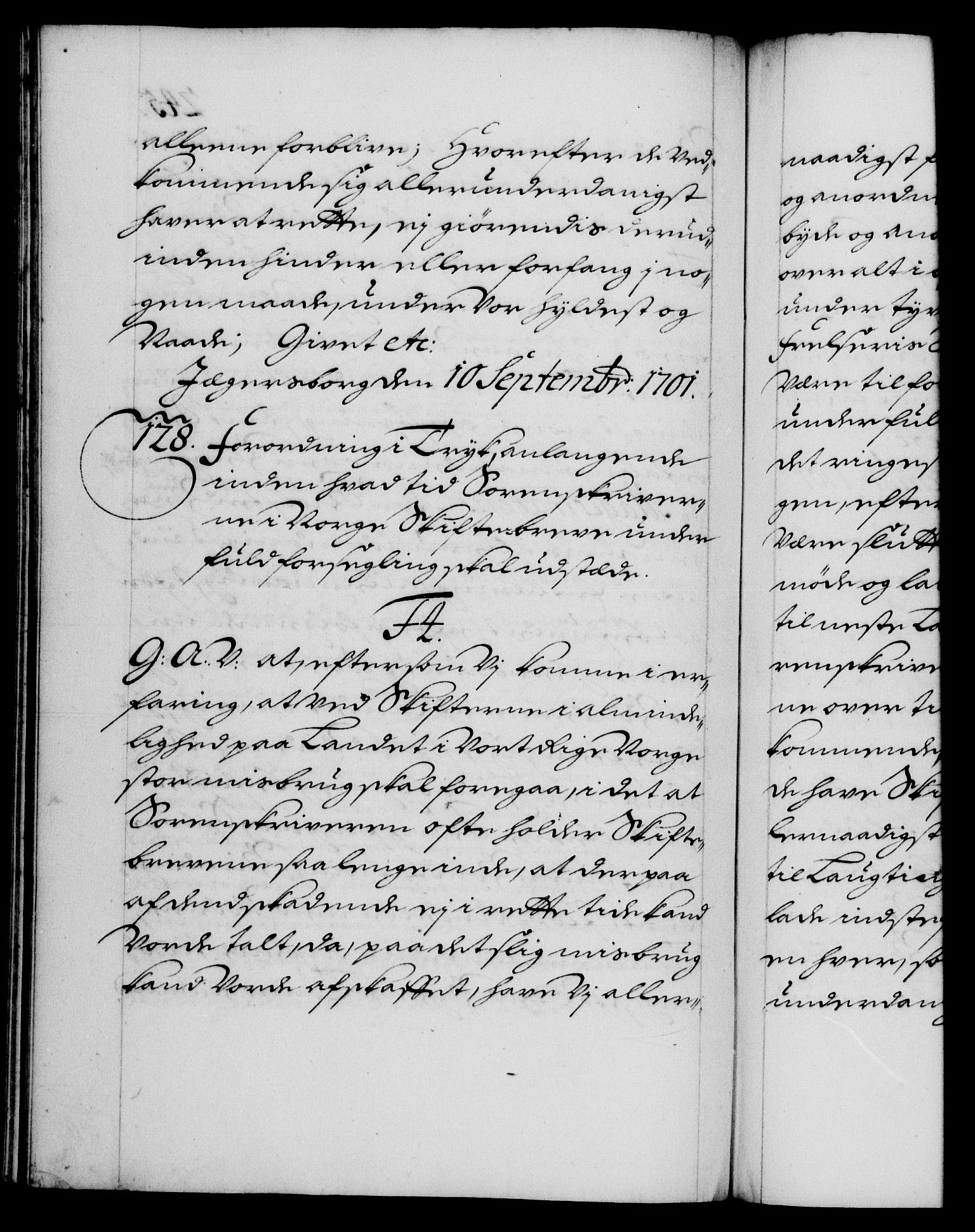 Danske Kanselli 1572-1799, RA/EA-3023/F/Fc/Fca/Fcaa/L0018: Norske registre, 1699-1703, p. 245b