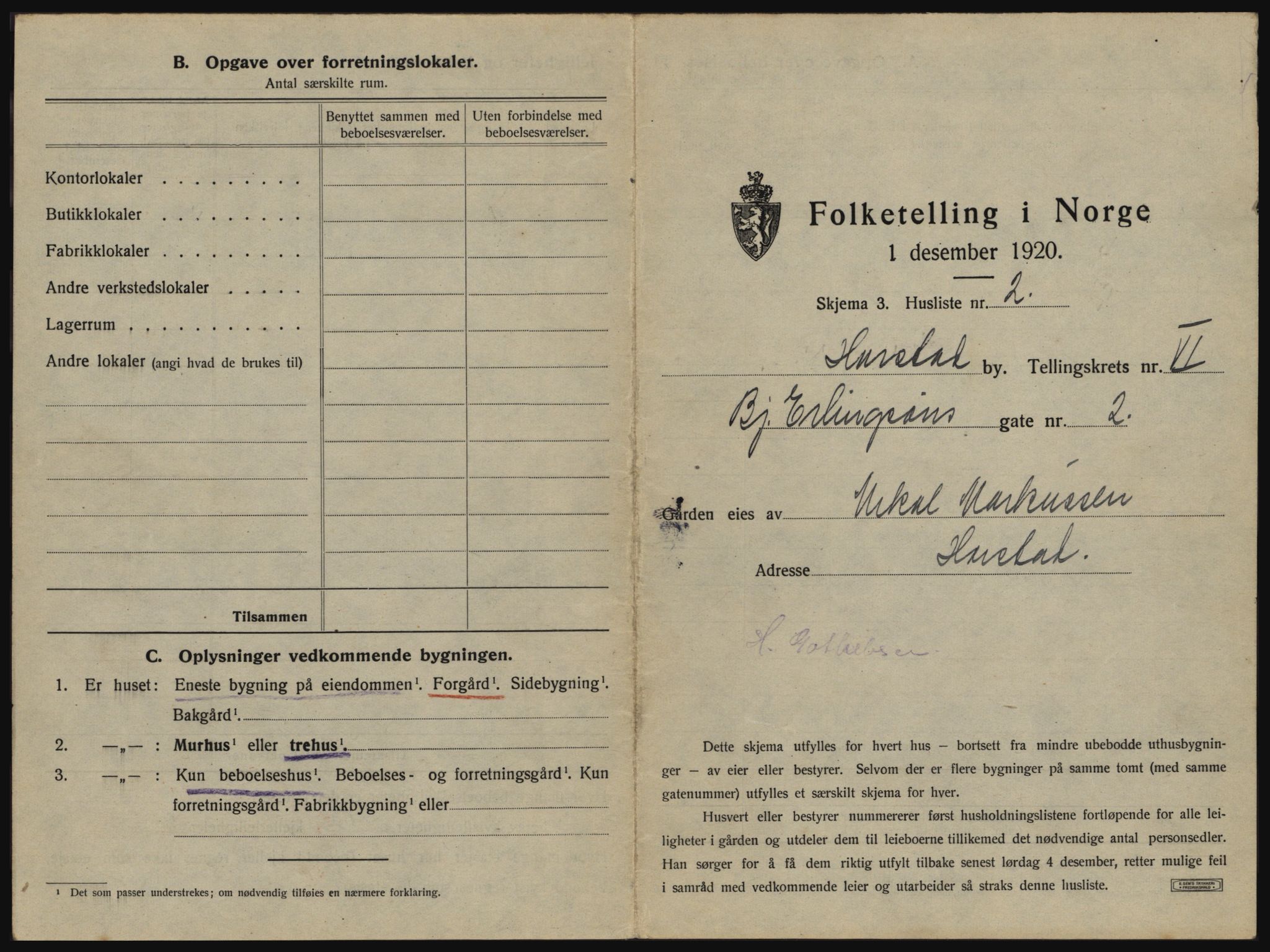 SATØ, 1920 census for Harstad, 1920, p. 621