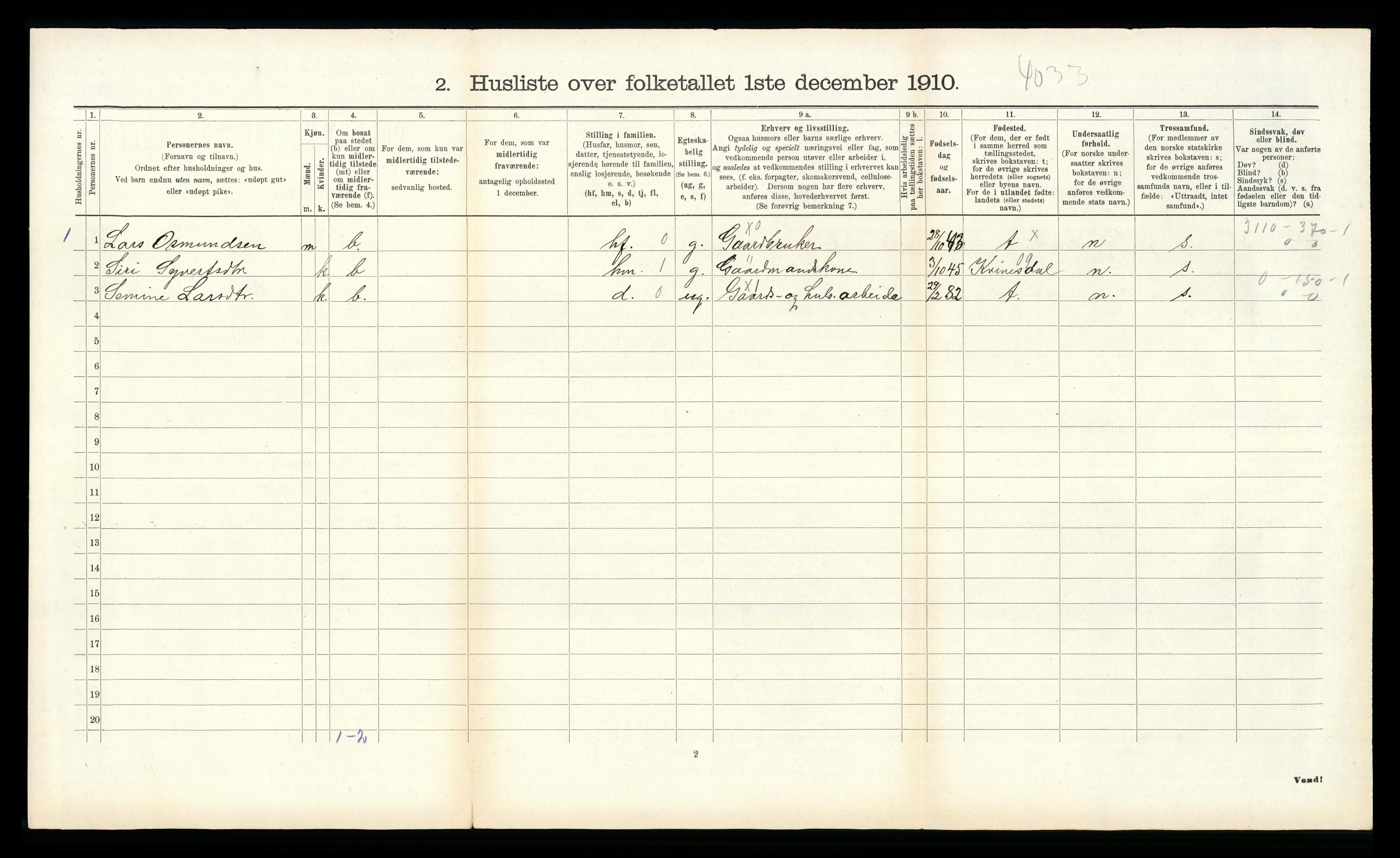 RA, 1910 census for Gyland, 1910, p. 349