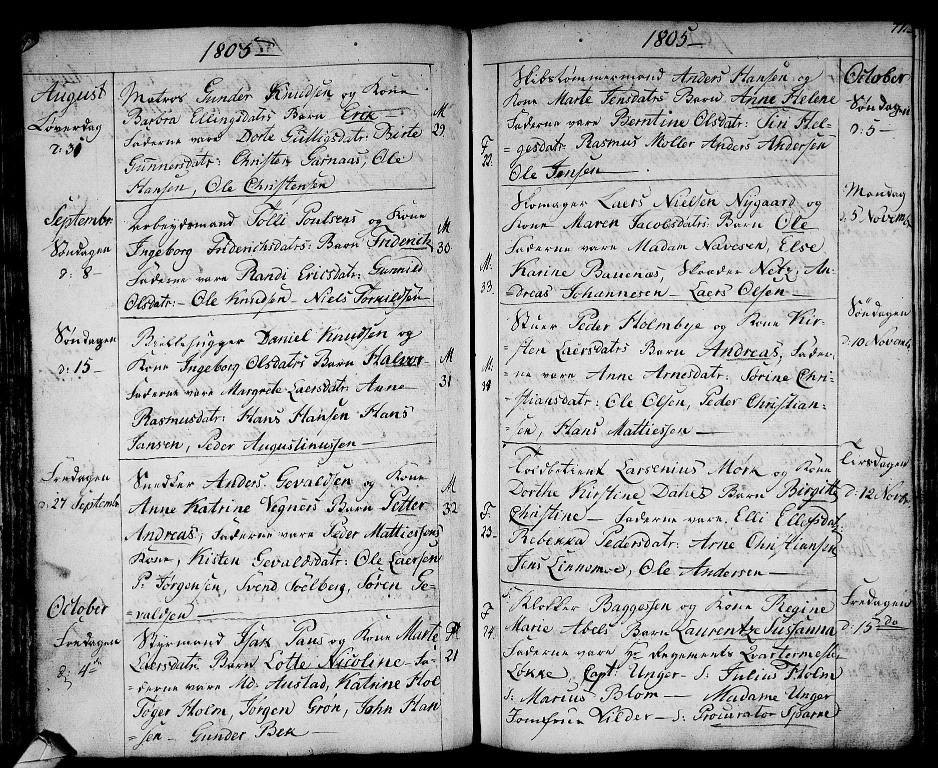 Strømsø kirkebøker, SAKO/A-246/F/Fa/L0010: Parish register (official) no. I 10, 1792-1822, p. 71
