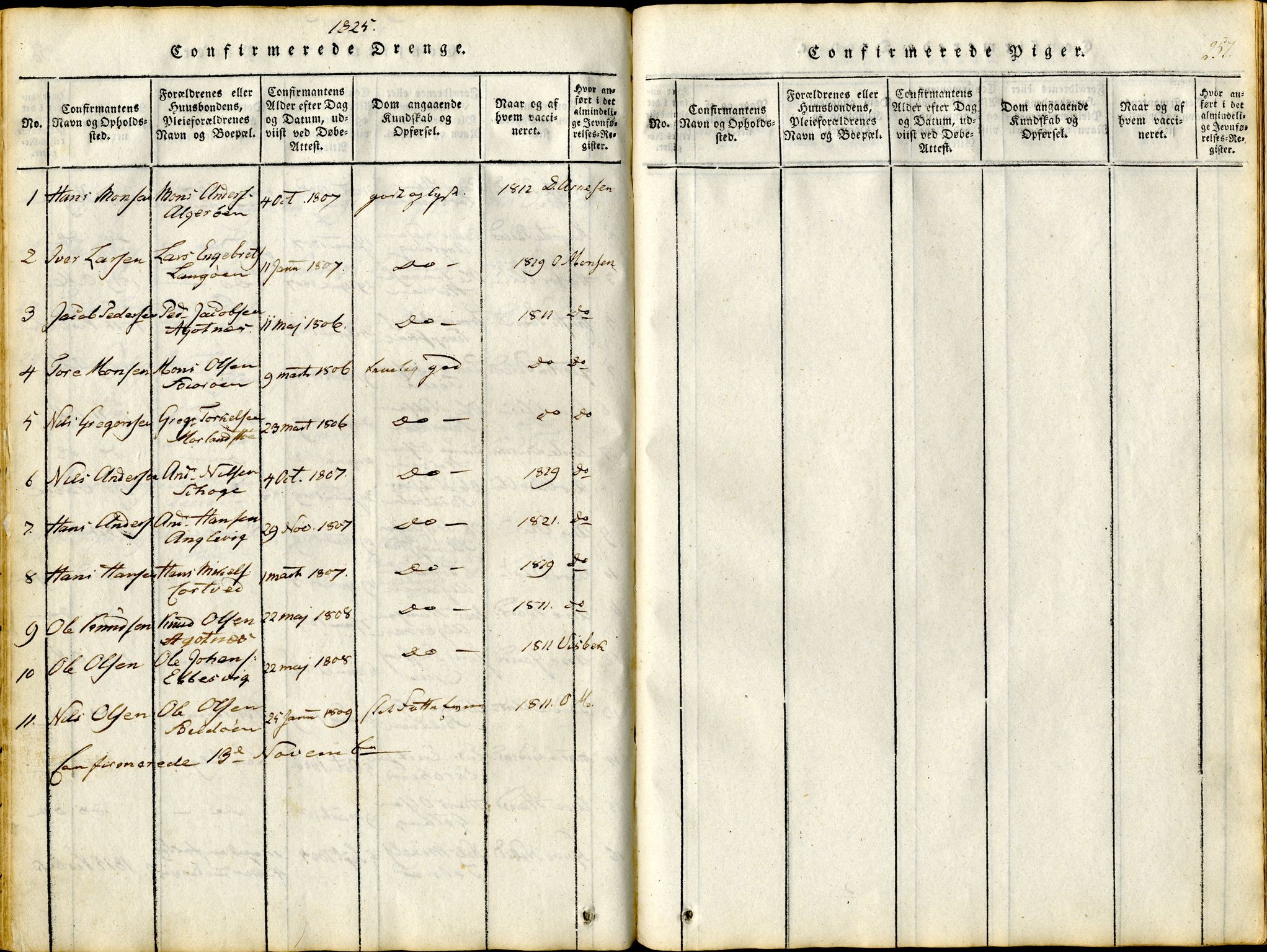 Sund sokneprestembete, AV/SAB-A-99930: Parish register (official) no. A 11, 1814-1825, p. 257