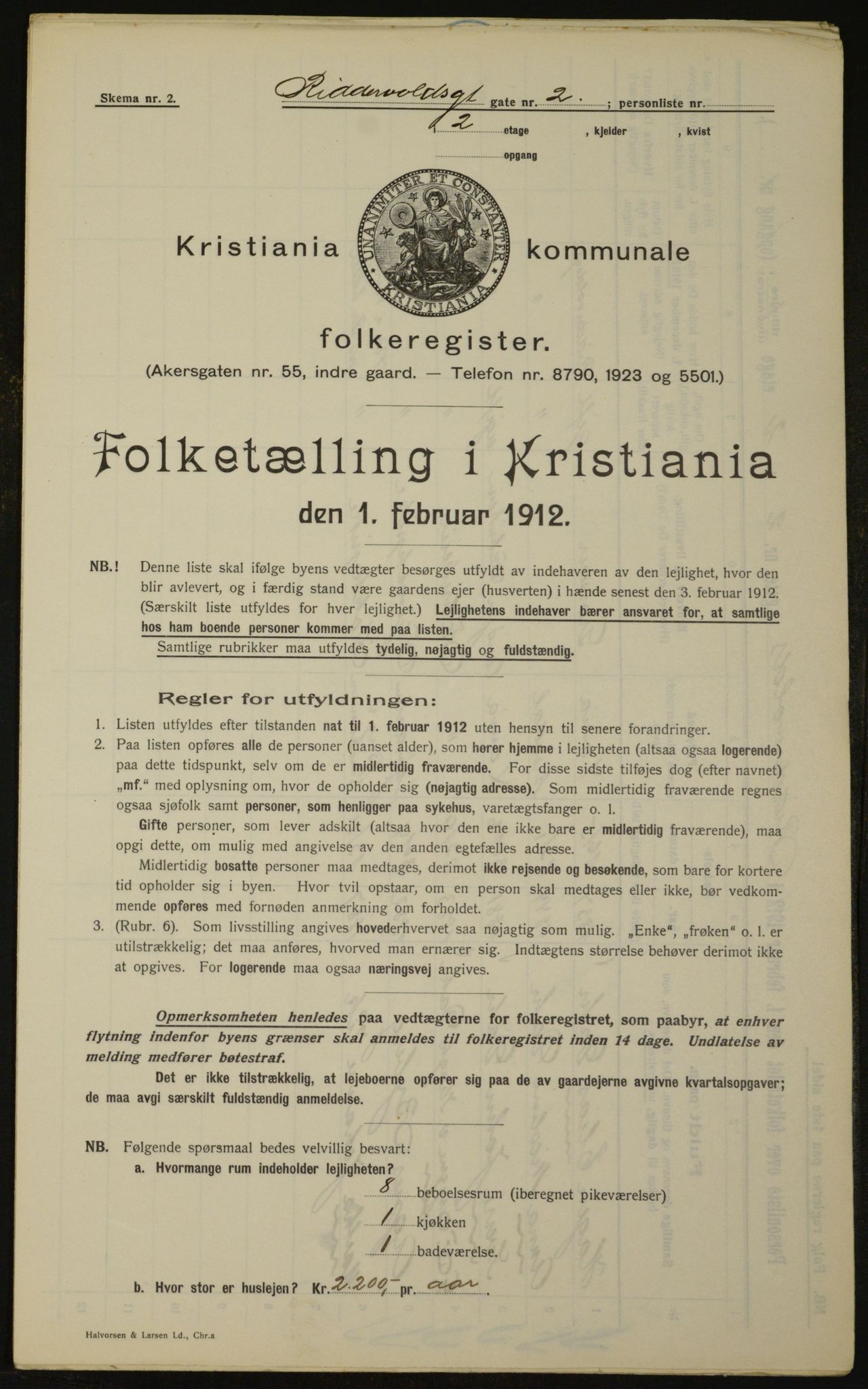 OBA, Municipal Census 1912 for Kristiania, 1912, p. 83232