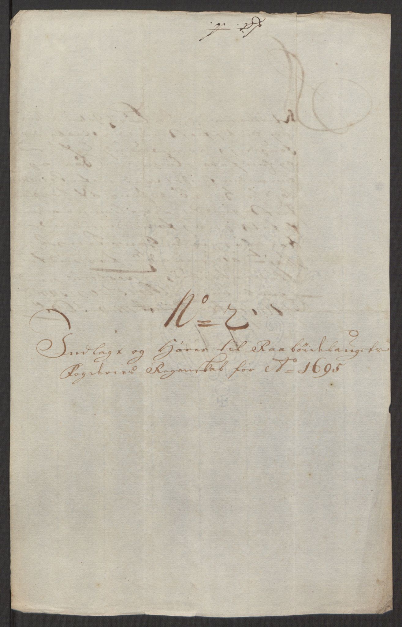 Rentekammeret inntil 1814, Reviderte regnskaper, Fogderegnskap, RA/EA-4092/R40/L2444: Fogderegnskap Råbyggelag, 1693-1696, p. 250