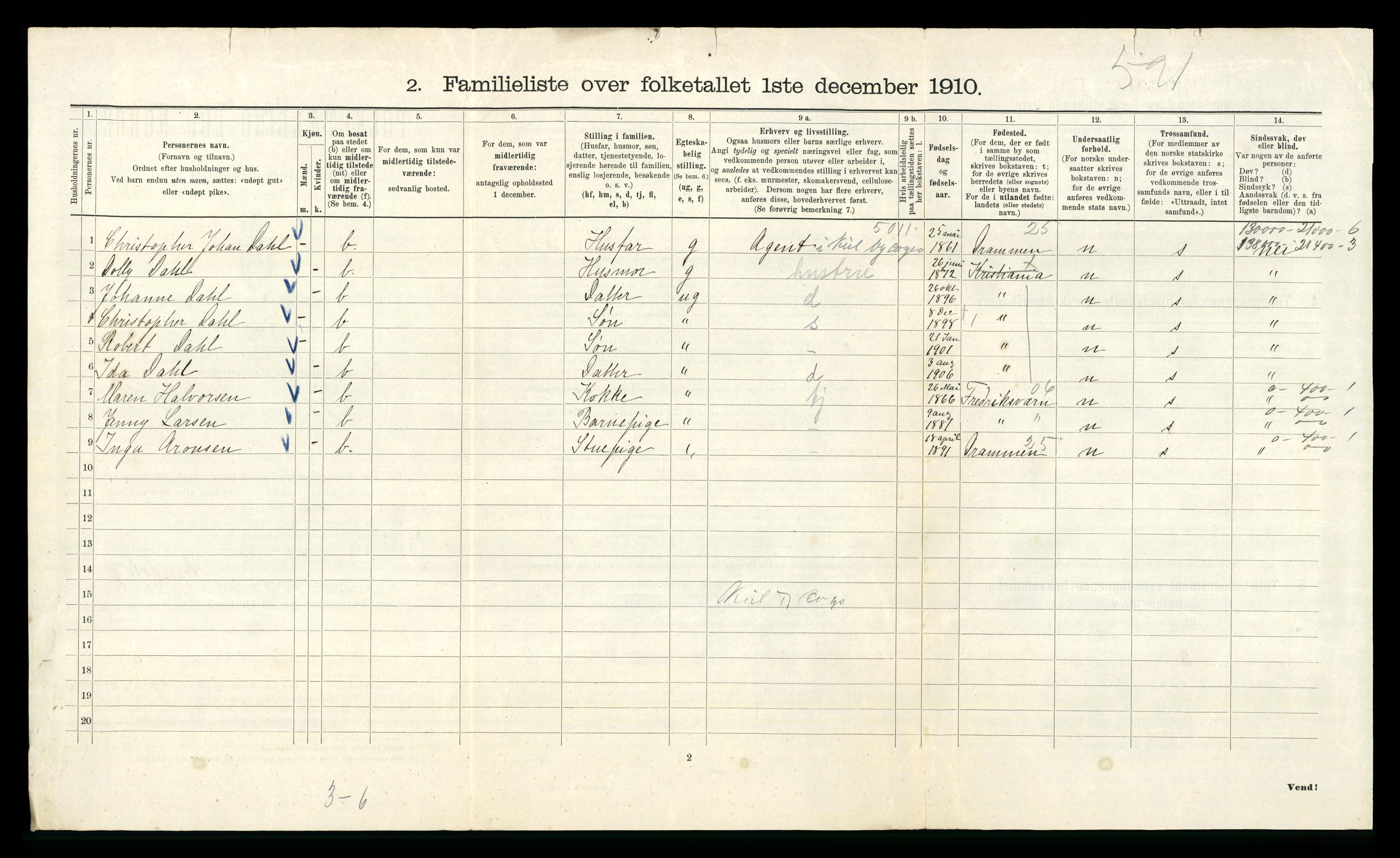 RA, 1910 census for Kristiania, 1910, p. 26356