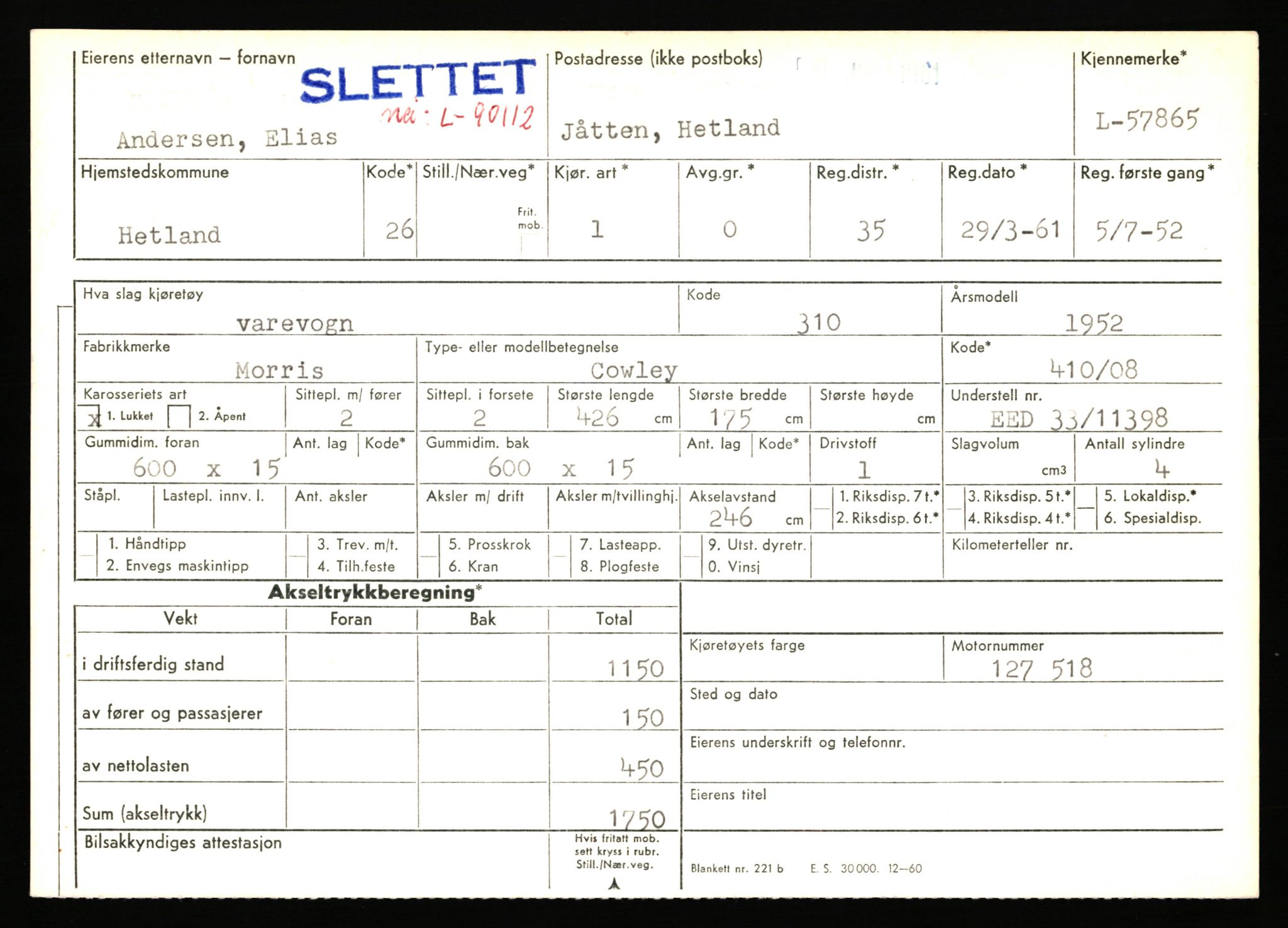 Stavanger trafikkstasjon, AV/SAST-A-101942/0/F/L0057: L-57200 - L-57999, 1930-1971, p. 2065