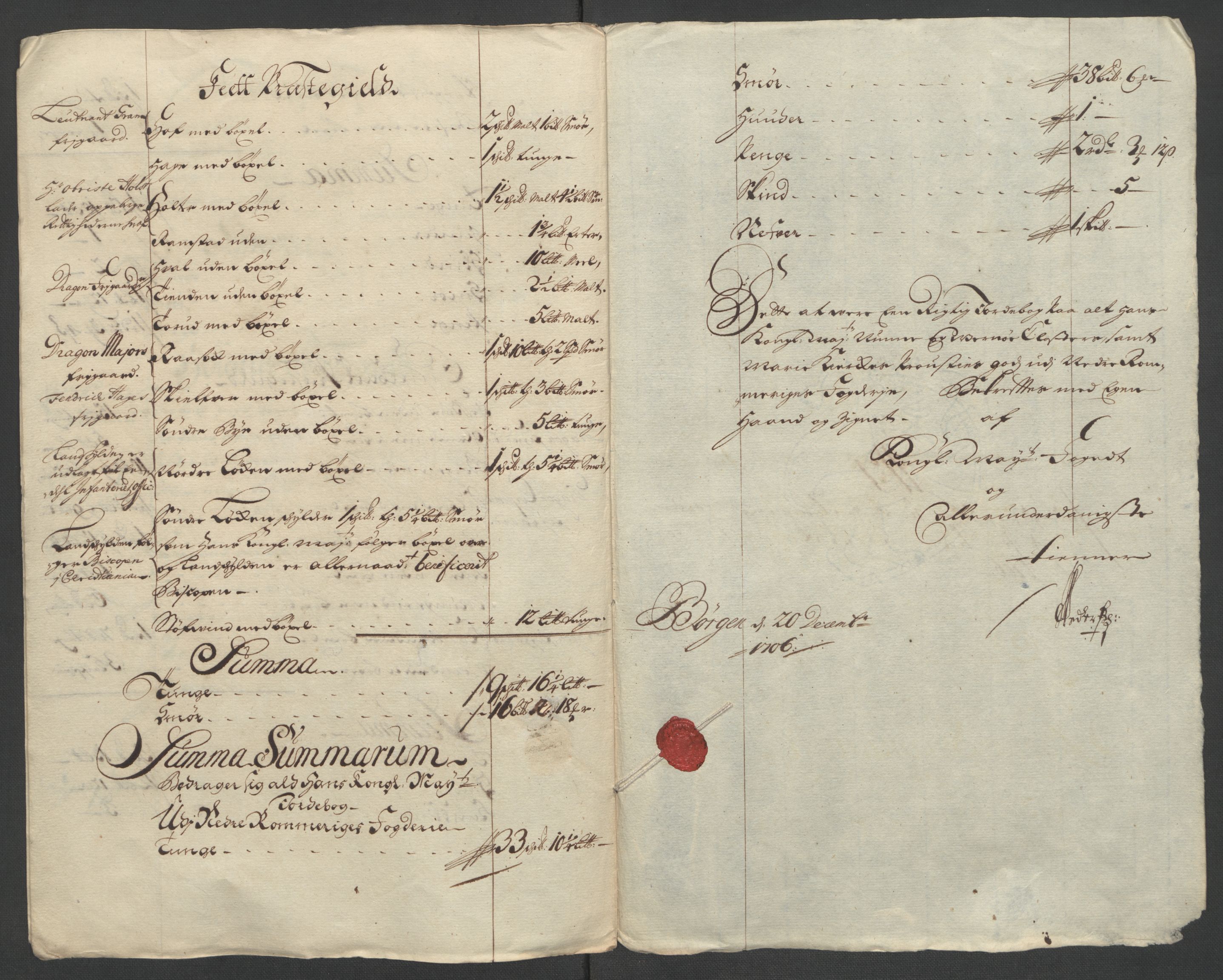 Rentekammeret inntil 1814, Reviderte regnskaper, Fogderegnskap, AV/RA-EA-4092/R11/L0590: Fogderegnskap Nedre Romerike, 1706-1707, p. 25