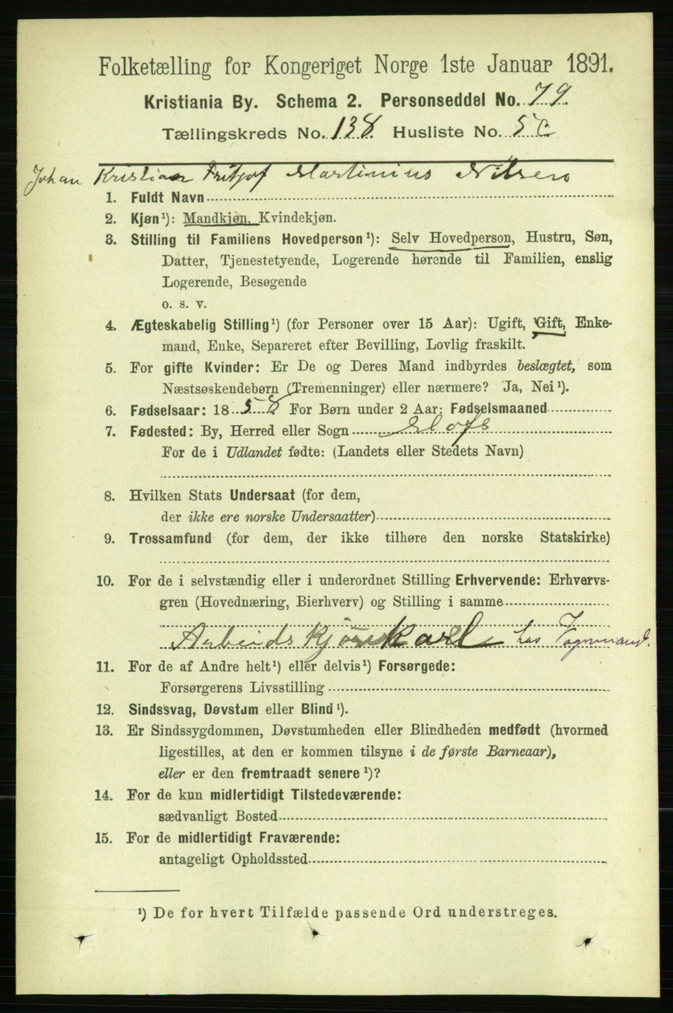 RA, 1891 census for 0301 Kristiania, 1891, p. 76704