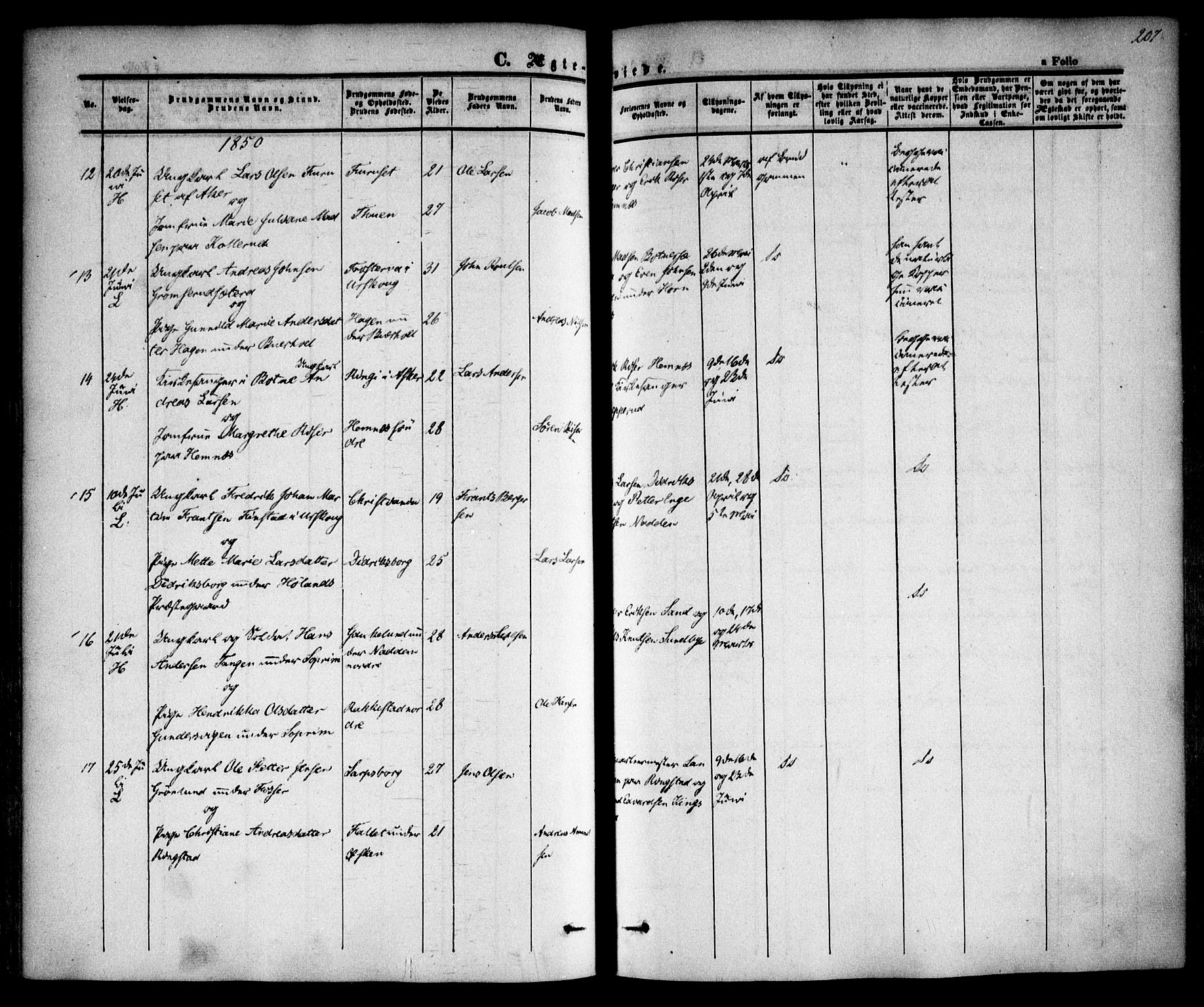 Høland prestekontor Kirkebøker, SAO/A-10346a/F/Fa/L0009: Parish register (official) no. I 9, 1846-1853, p. 207
