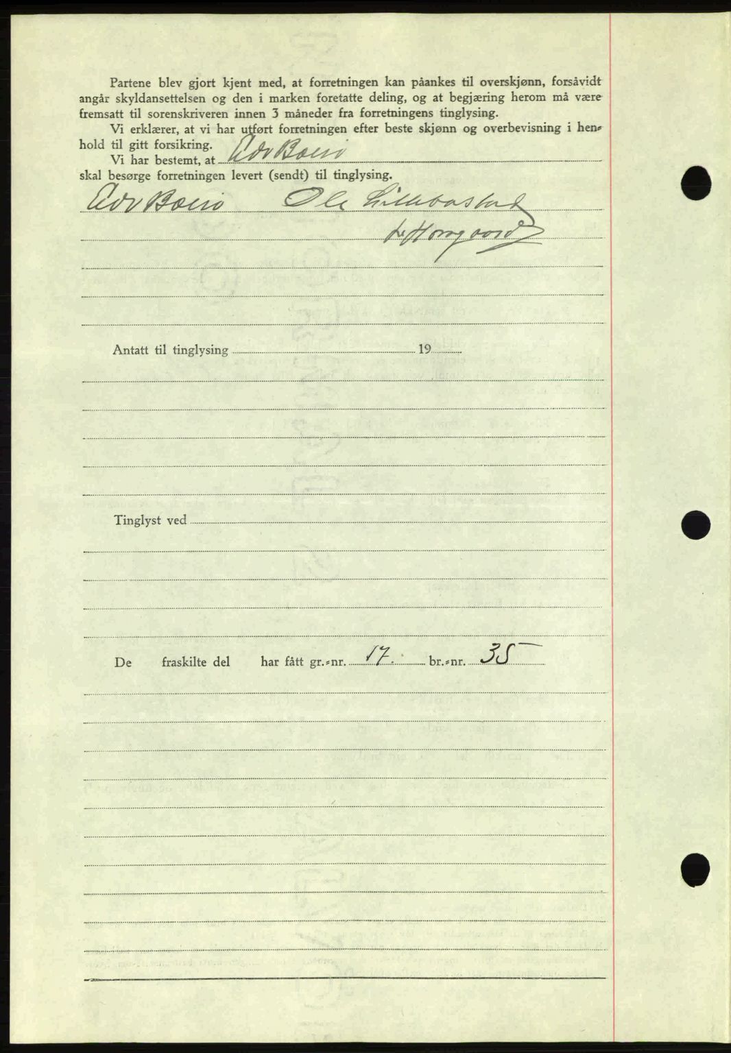 Romsdal sorenskriveri, AV/SAT-A-4149/1/2/2C: Mortgage book no. A10, 1941-1941, Diary no: : 1025/1941