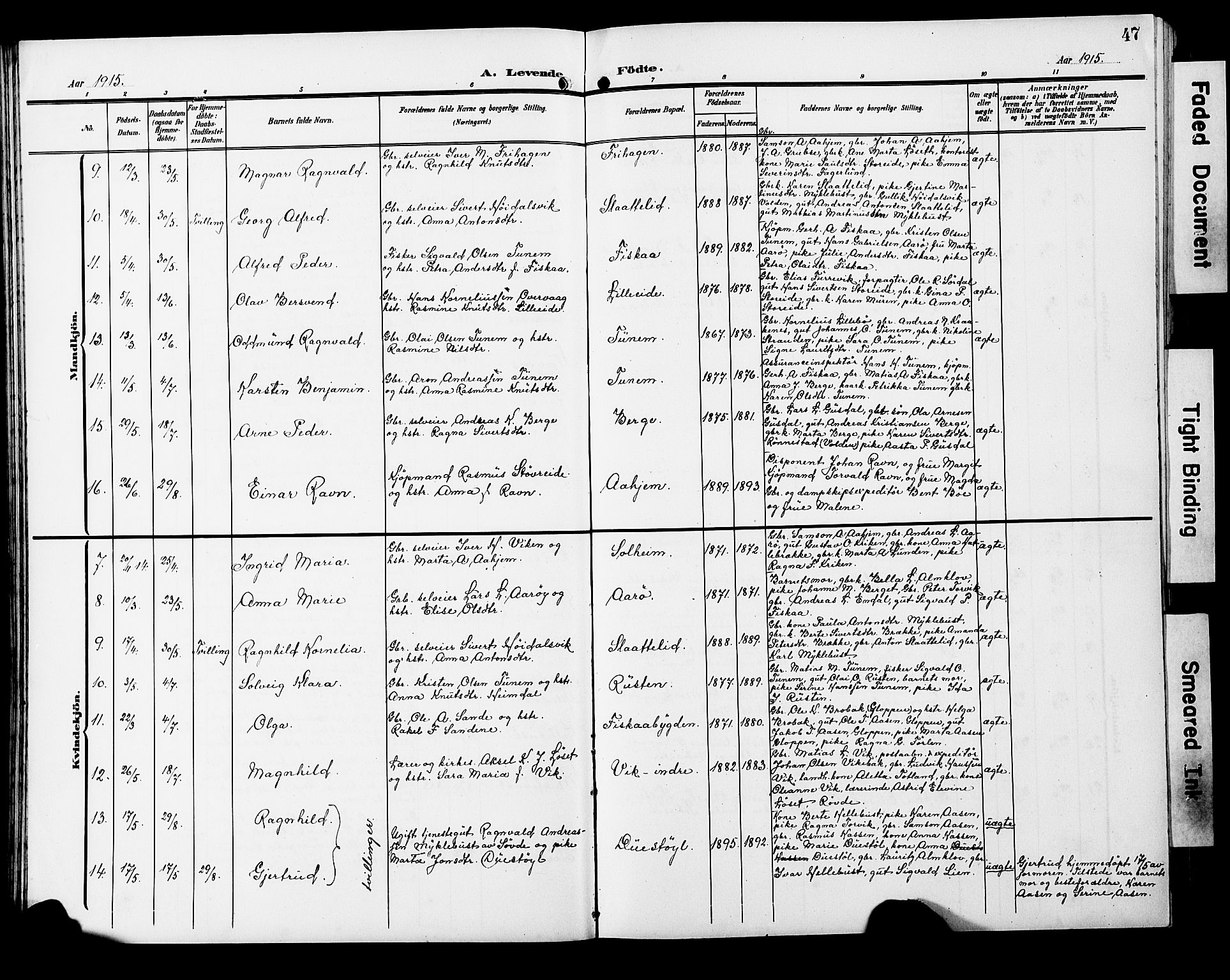 Ministerialprotokoller, klokkerbøker og fødselsregistre - Møre og Romsdal, SAT/A-1454/501/L0018: Parish register (copy) no. 501C04, 1902-1930, p. 47