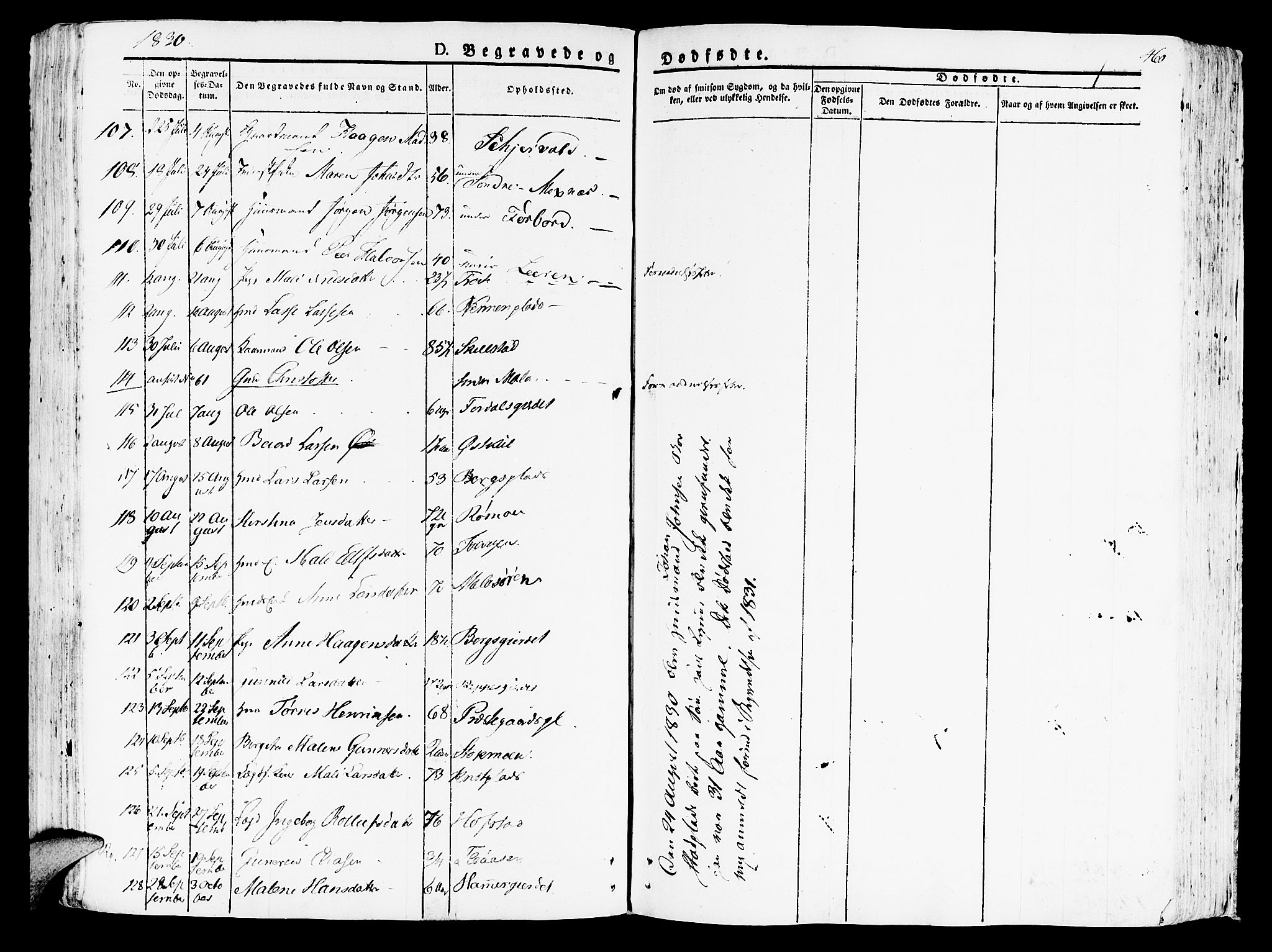 Ministerialprotokoller, klokkerbøker og fødselsregistre - Nord-Trøndelag, AV/SAT-A-1458/709/L0070: Parish register (official) no. 709A10, 1820-1832, p. 460