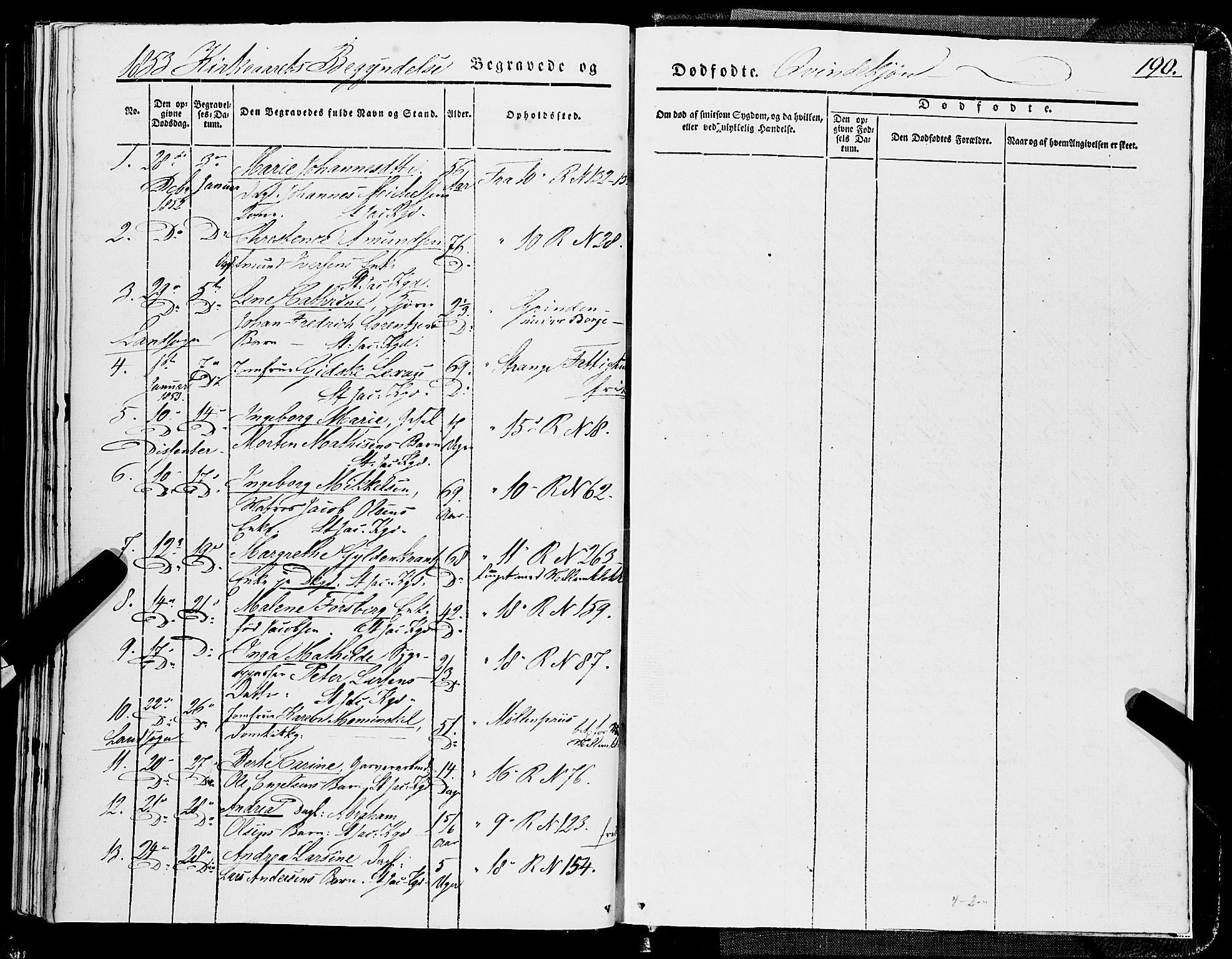 Domkirken sokneprestembete, SAB/A-74801/H/Haa/L0040: Parish register (official) no. E 1, 1841-1853, p. 190