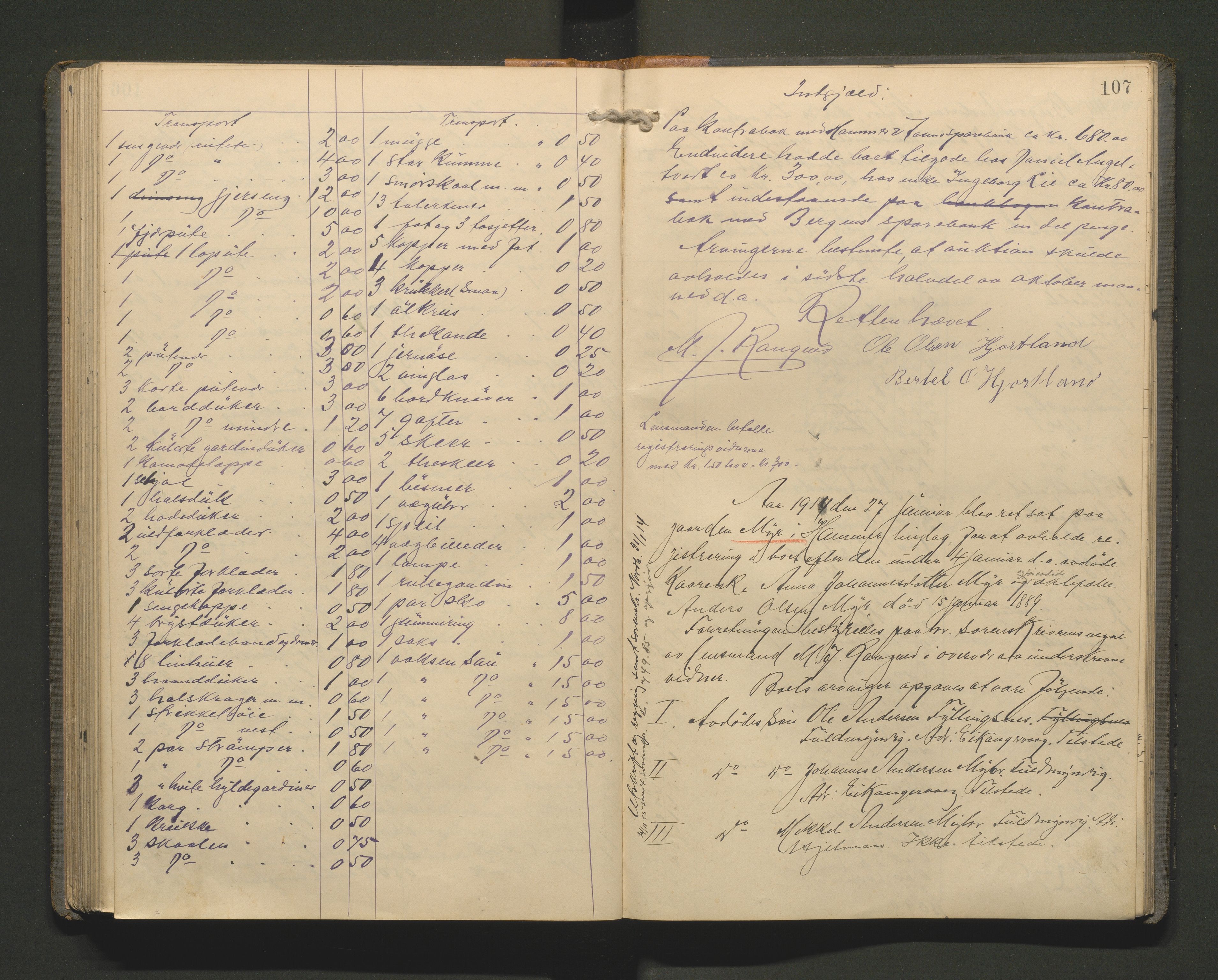 Lensmannen i Hamre, SAB/A-32601/0006/L0003: Registreringsprotokoll, 1904-1917, p. 106b-107a