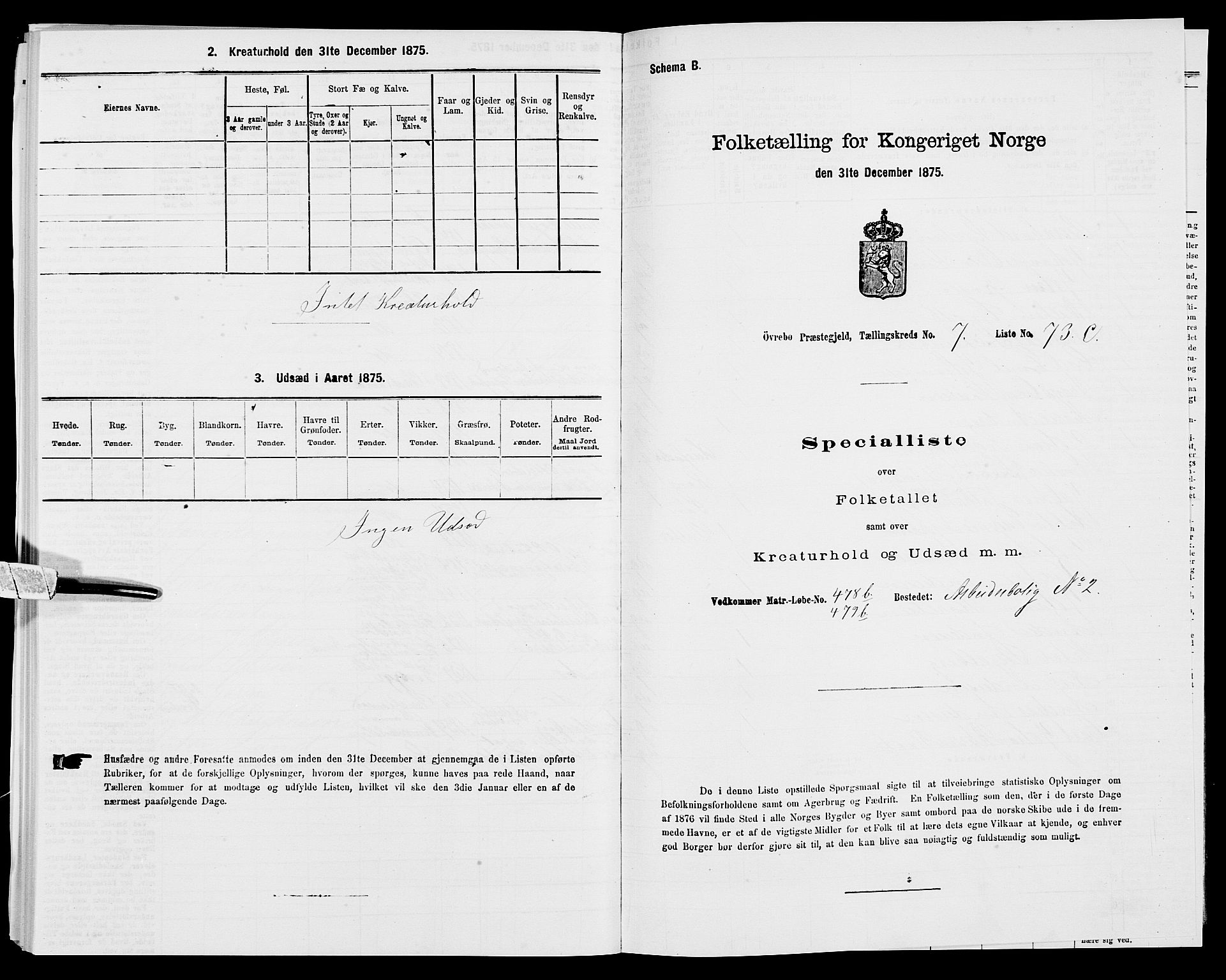 SAK, 1875 census for 1016P Øvrebø, 1875, p. 998