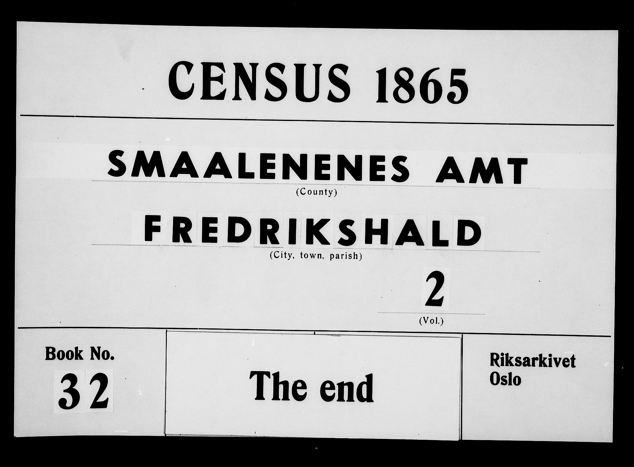 RA, 1865 census for Fredrikshald, 1865, p. 799