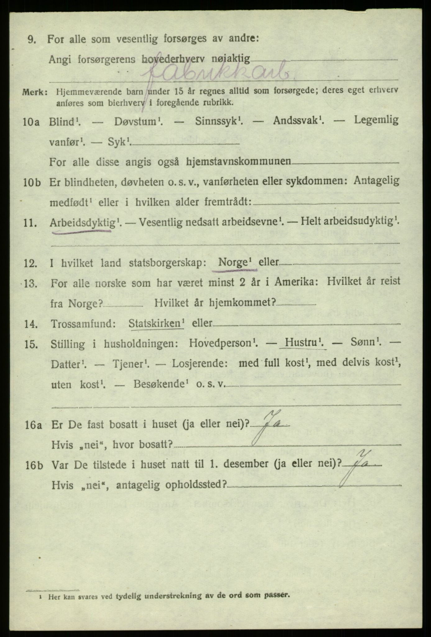 SAB, 1920 census for Fjell, 1920, p. 11455