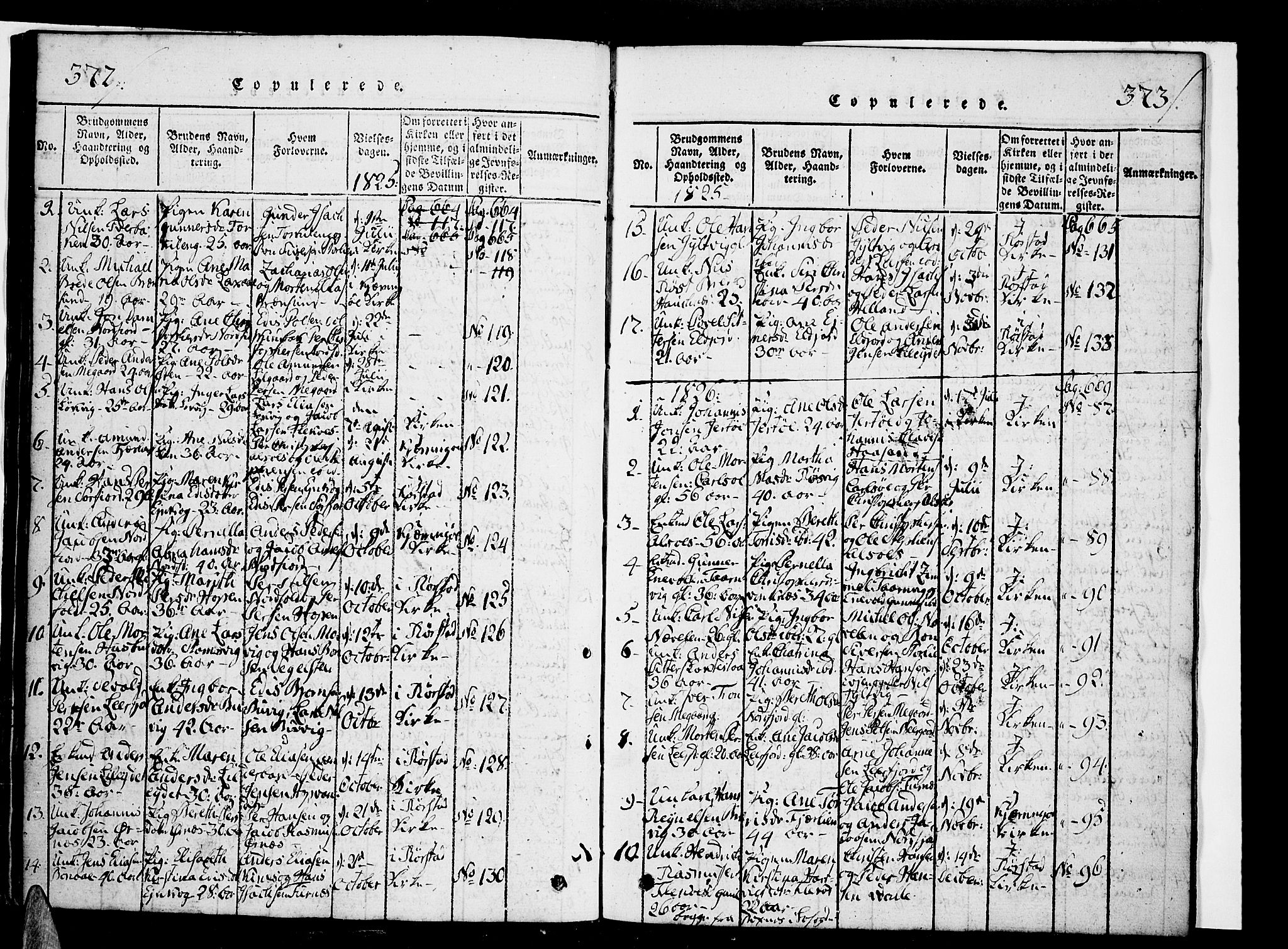 Ministerialprotokoller, klokkerbøker og fødselsregistre - Nordland, AV/SAT-A-1459/853/L0768: Parish register (official) no. 853A07, 1821-1836, p. 372-373