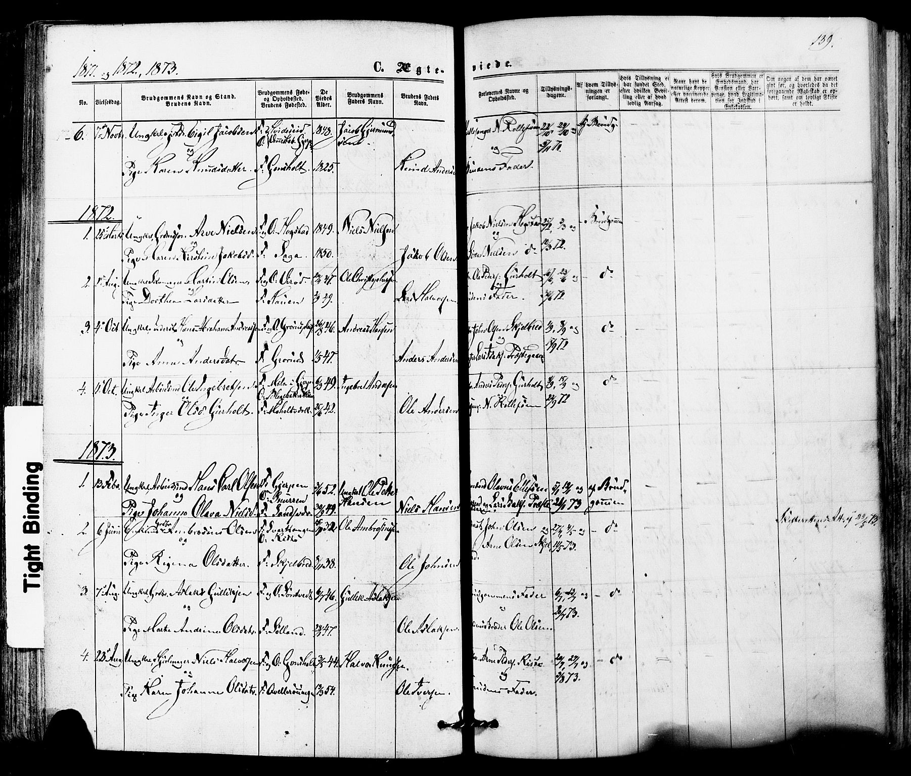Siljan kirkebøker, SAKO/A-300/F/Fa/L0002: Parish register (official) no. 2, 1870-1895, p. 139