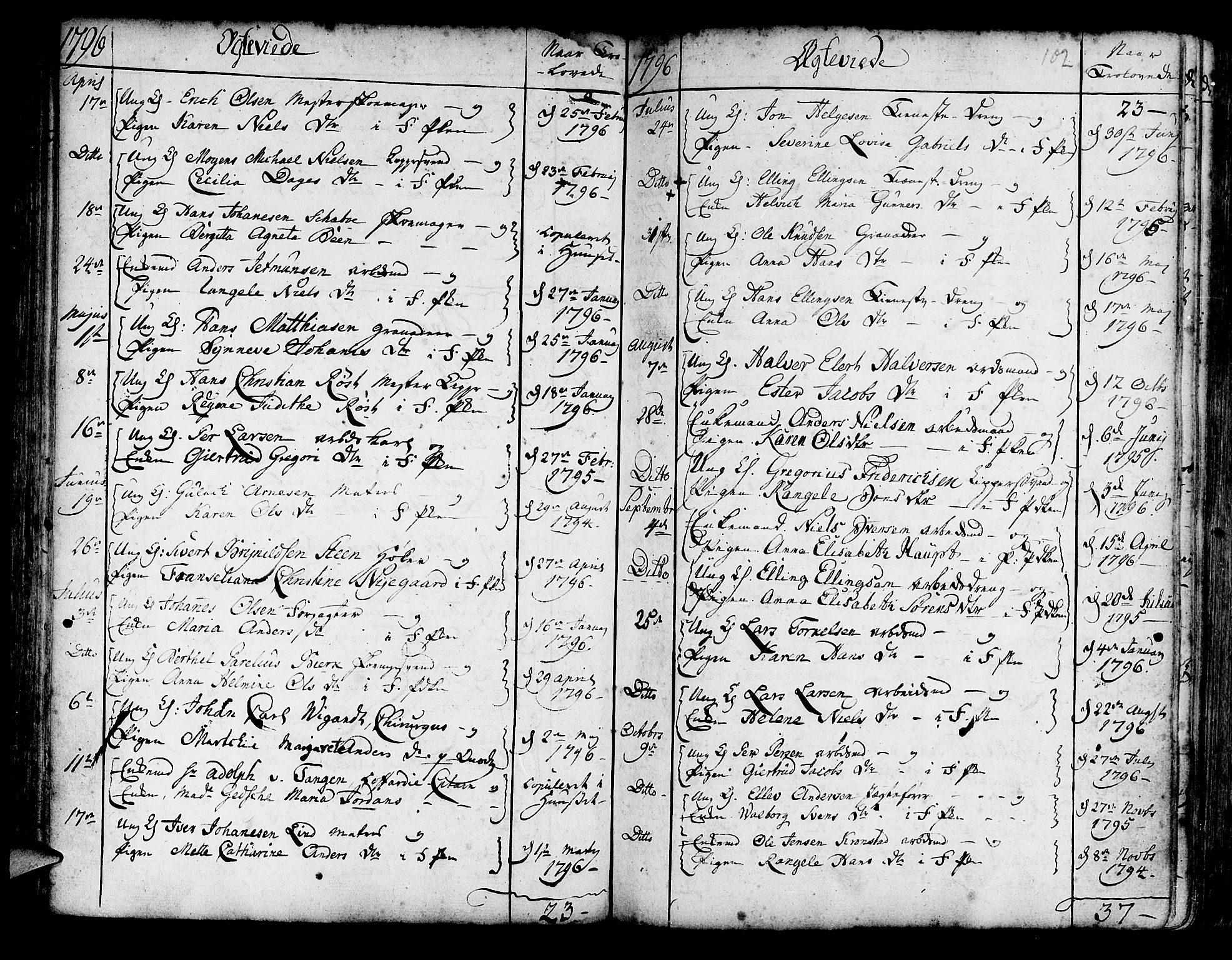 Korskirken sokneprestembete, AV/SAB-A-76101/H/Haa/L0009: Parish register (official) no. A 9, 1743-1861, p. 102