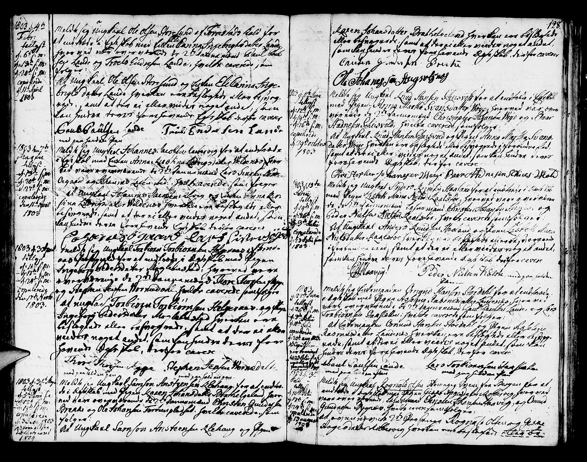Avaldsnes sokneprestkontor, AV/SAST-A -101851/H/Ha/Haa/L0003: Parish register (official) no. A 3, 1801-1817, p. 128