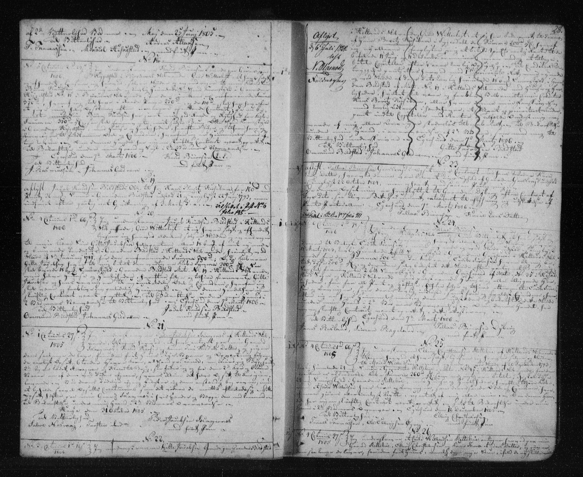 Jæren og Dalane sorenskriveri, AV/SAST-A-100306/4/41/41B/L0011: Mortgage book no. 8, 1805-1812, p. 28