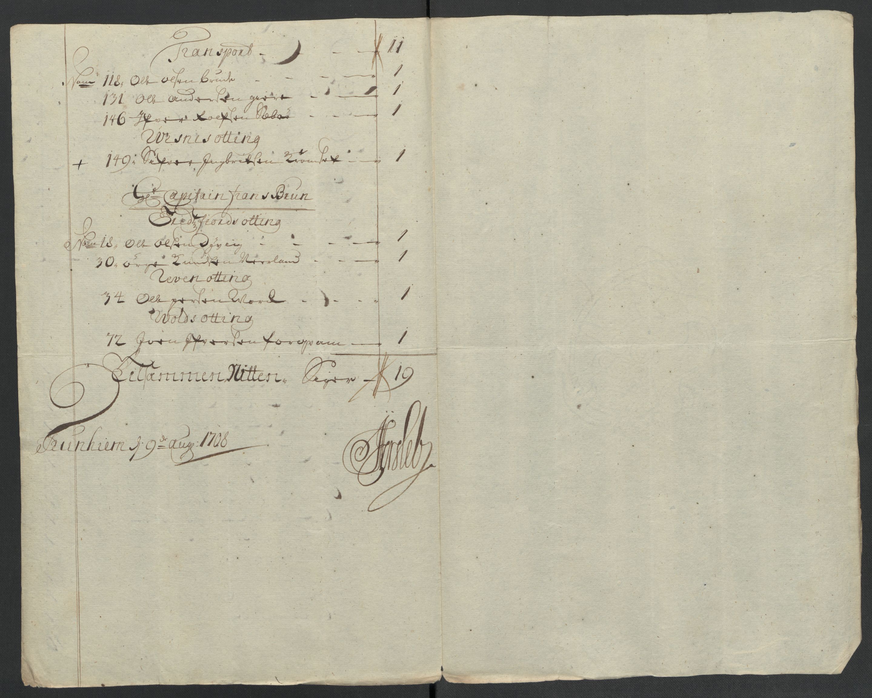 Rentekammeret inntil 1814, Reviderte regnskaper, Fogderegnskap, RA/EA-4092/R55/L3658: Fogderegnskap Romsdal, 1707-1708, p. 305