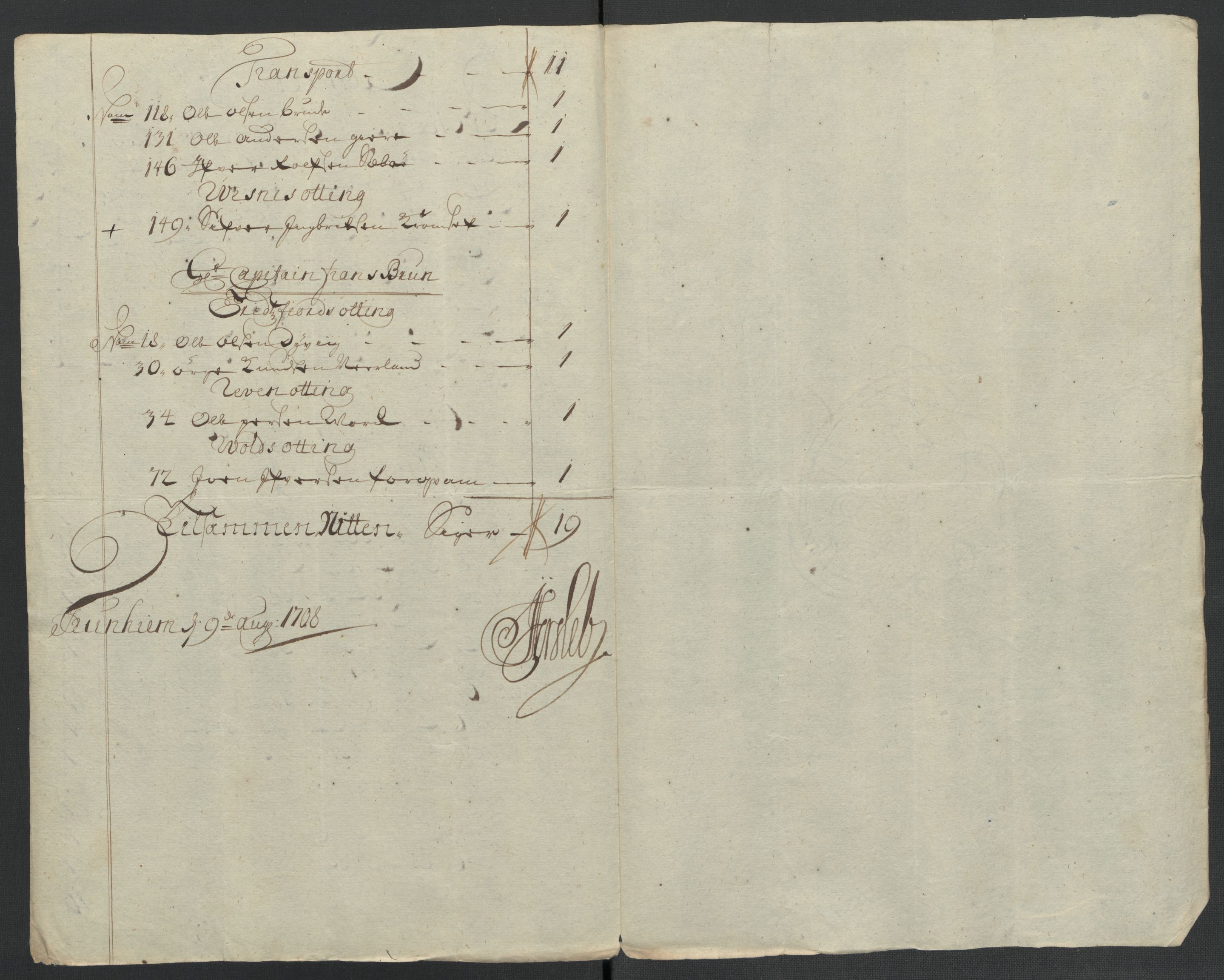 Rentekammeret inntil 1814, Reviderte regnskaper, Fogderegnskap, AV/RA-EA-4092/R55/L3658: Fogderegnskap Romsdal, 1707-1708, p. 305