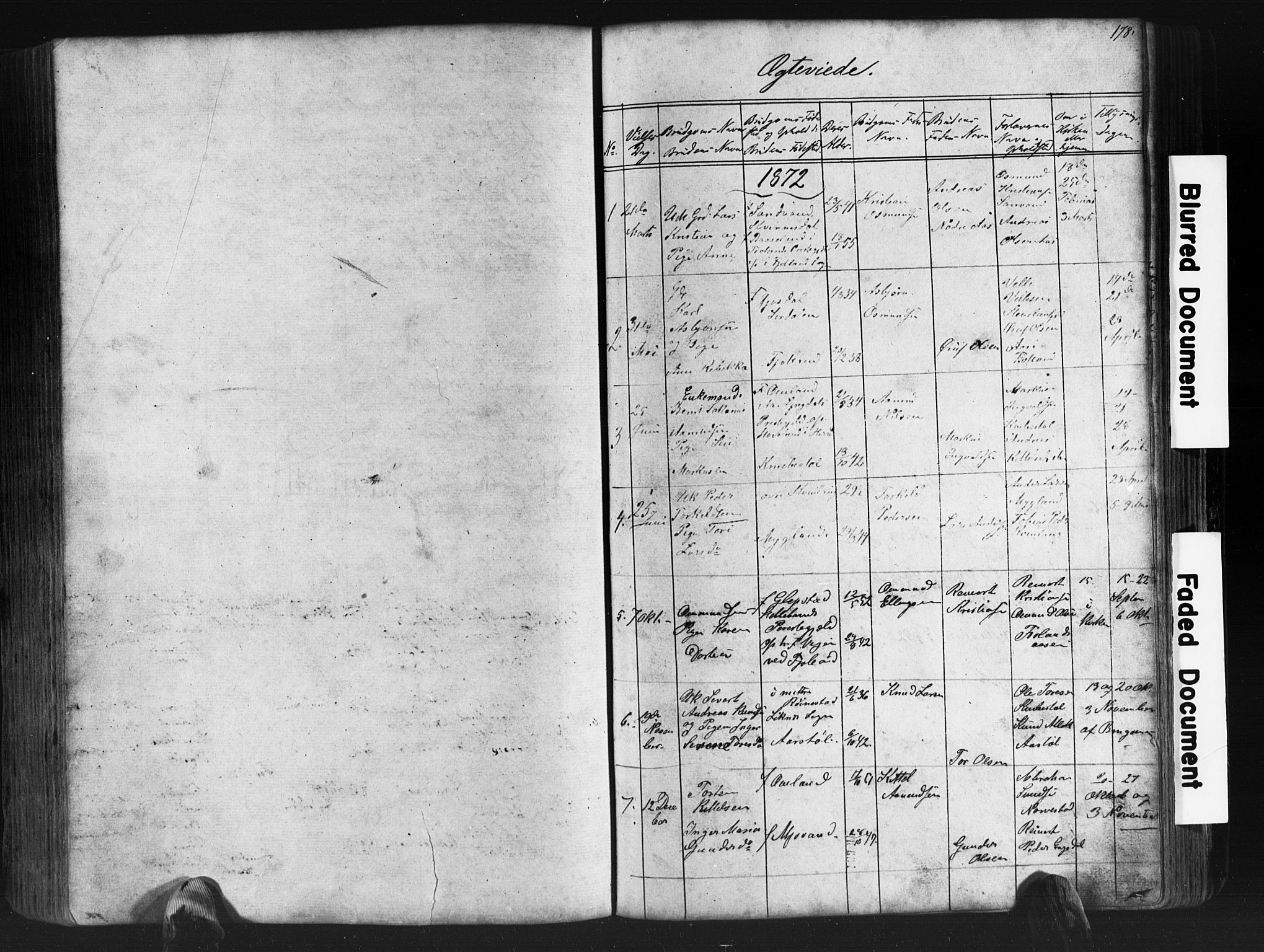 Fjotland sokneprestkontor, SAK/1111-0010/F/Fb/L0003: Parish register (copy) no. B 3, 1872-1924, p. 178