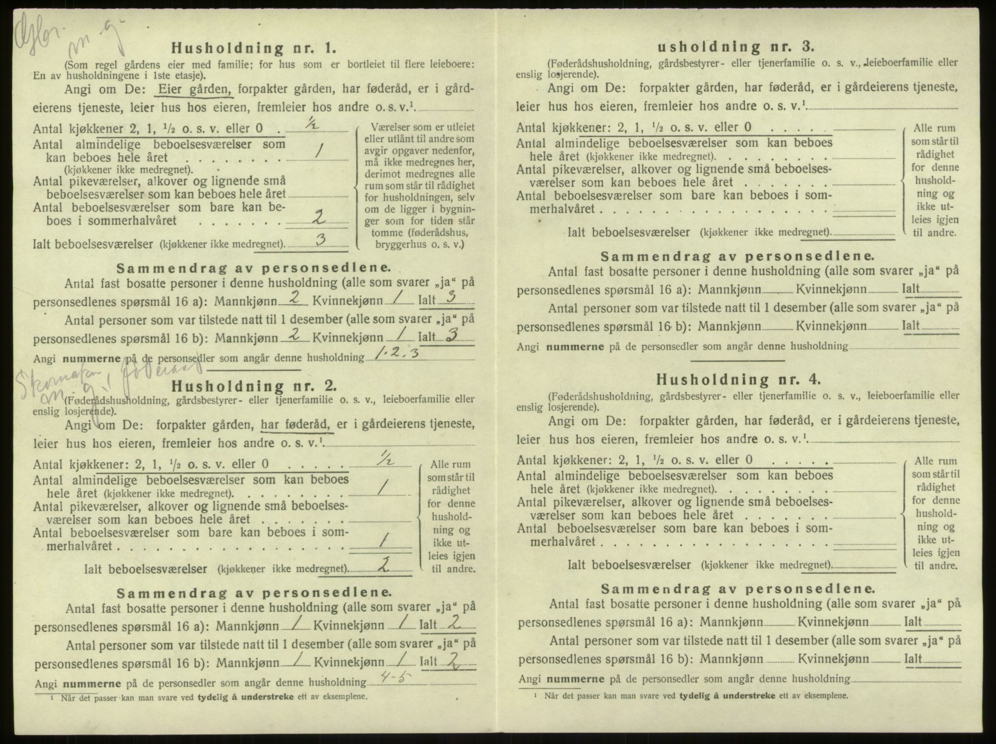SAB, 1920 census for Haus, 1920, p. 189