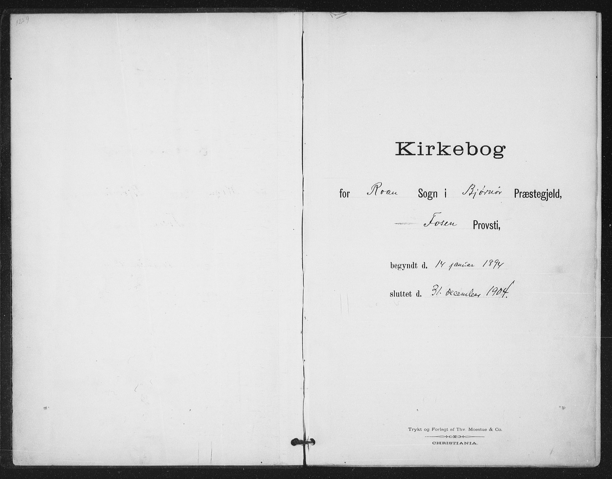 Ministerialprotokoller, klokkerbøker og fødselsregistre - Sør-Trøndelag, SAT/A-1456/657/L0708: Parish register (official) no. 657A09, 1894-1904