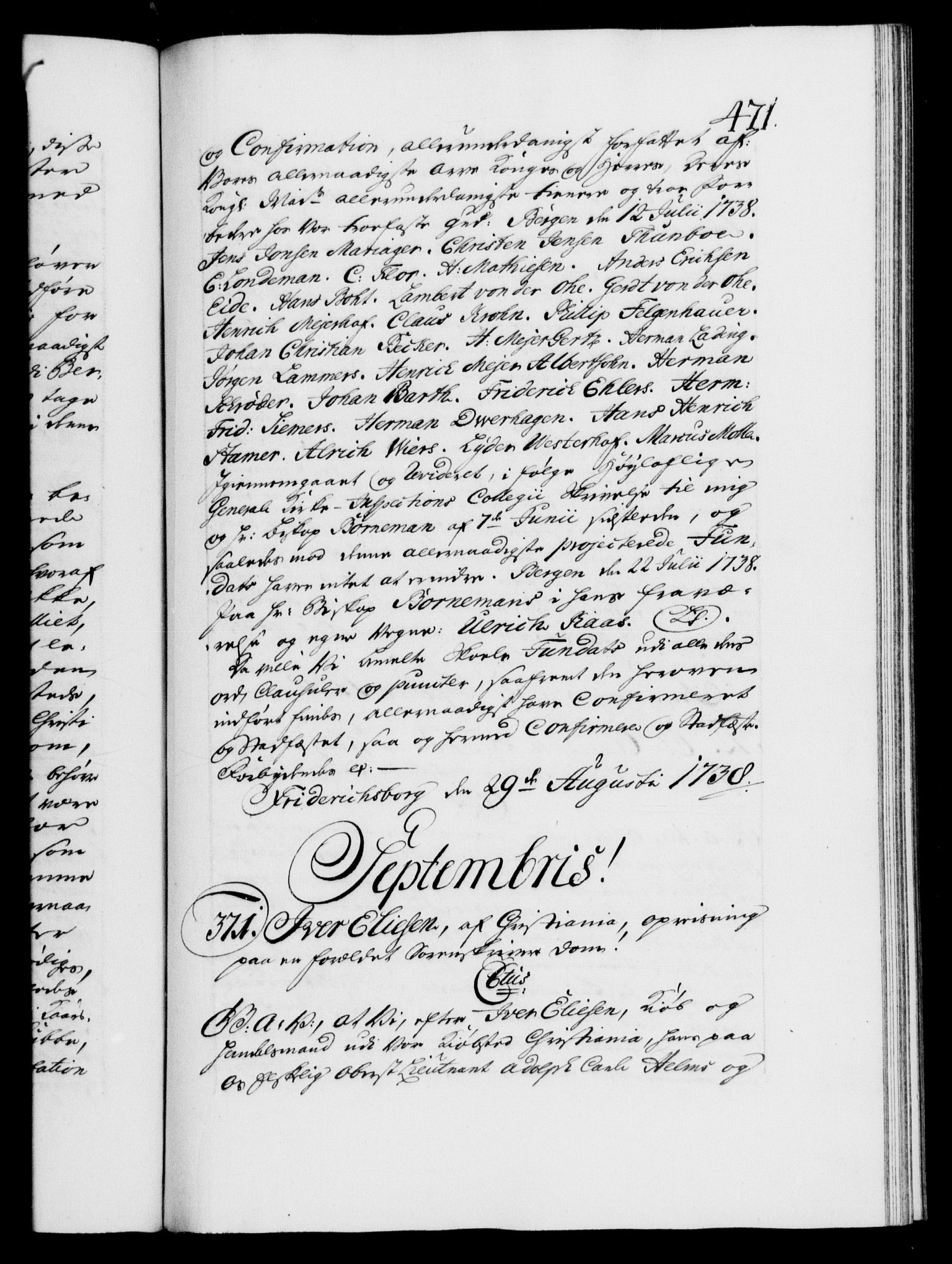 Danske Kanselli 1572-1799, RA/EA-3023/F/Fc/Fca/Fcaa/L0030: Norske registre, 1737-1738, p. 471a