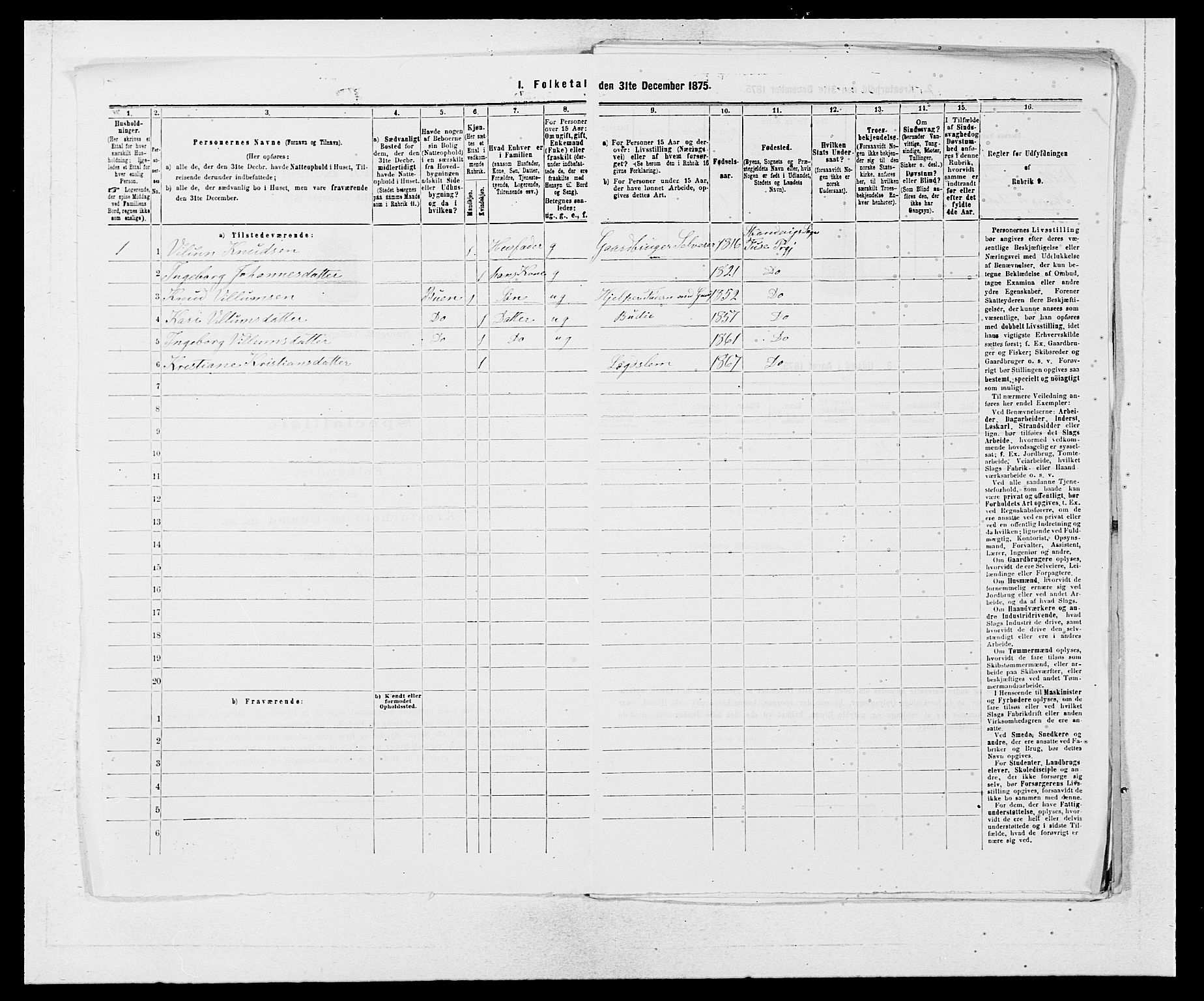 SAB, 1875 census for 1241P Fusa, 1875, p. 587