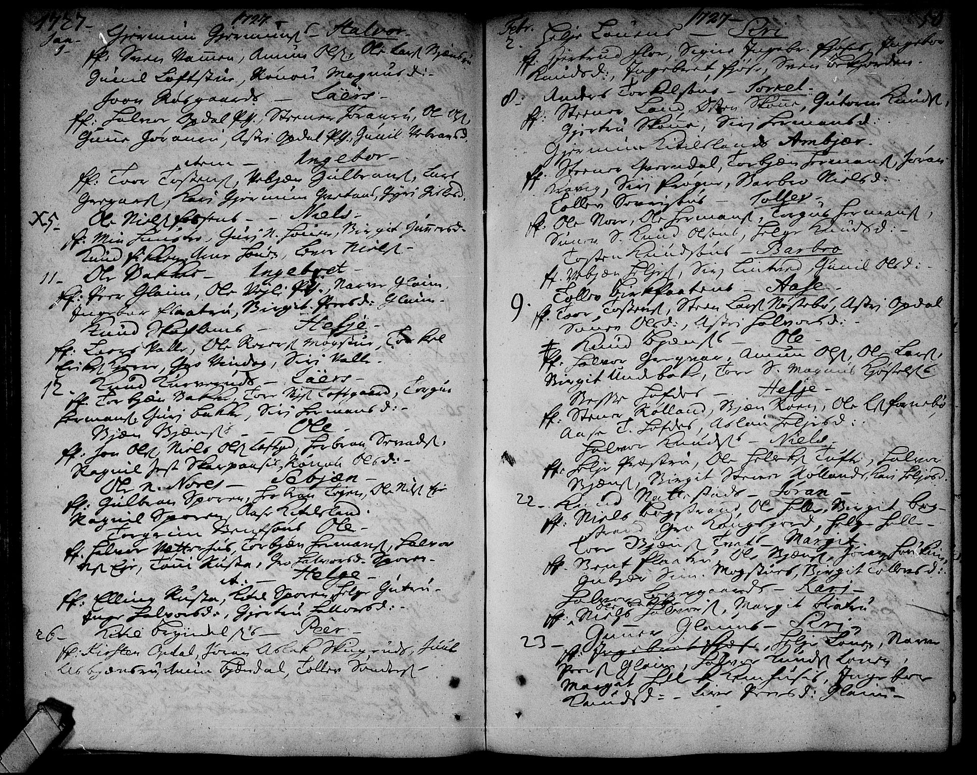 Rollag kirkebøker, SAKO/A-240/F/Fa/L0002: Parish register (official) no. I 2, 1714-1742, p. 50