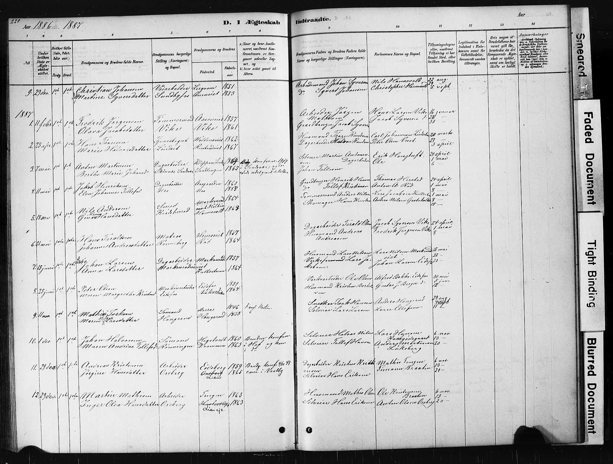 Hof kirkebøker, AV/SAKO-A-64/G/Ga/L0004: Parish register (copy) no. I 4, 1878-1930, p. 220