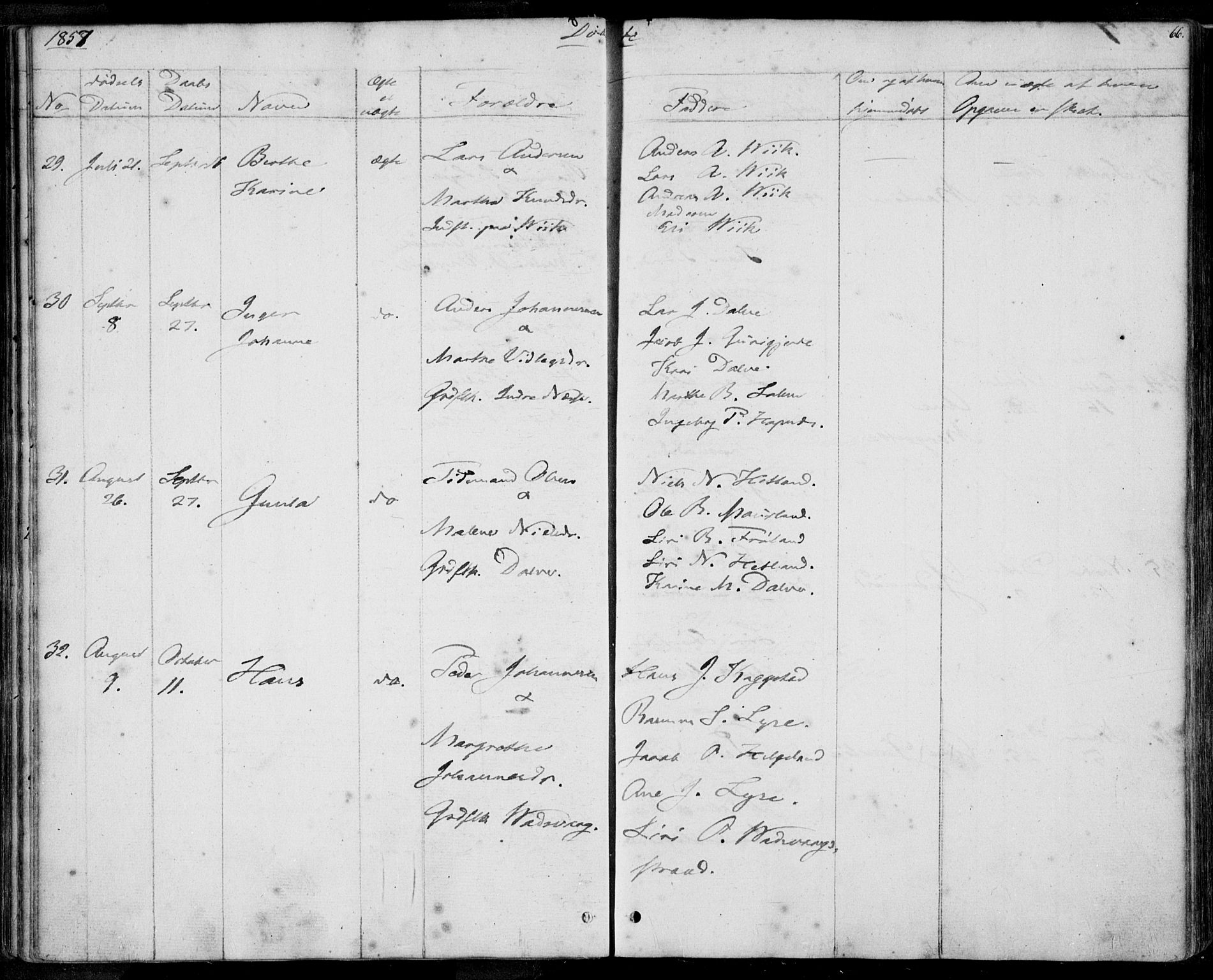 Nedstrand sokneprestkontor, SAST/A-101841/01/IV: Parish register (official) no. A 8, 1839-1860, p. 67