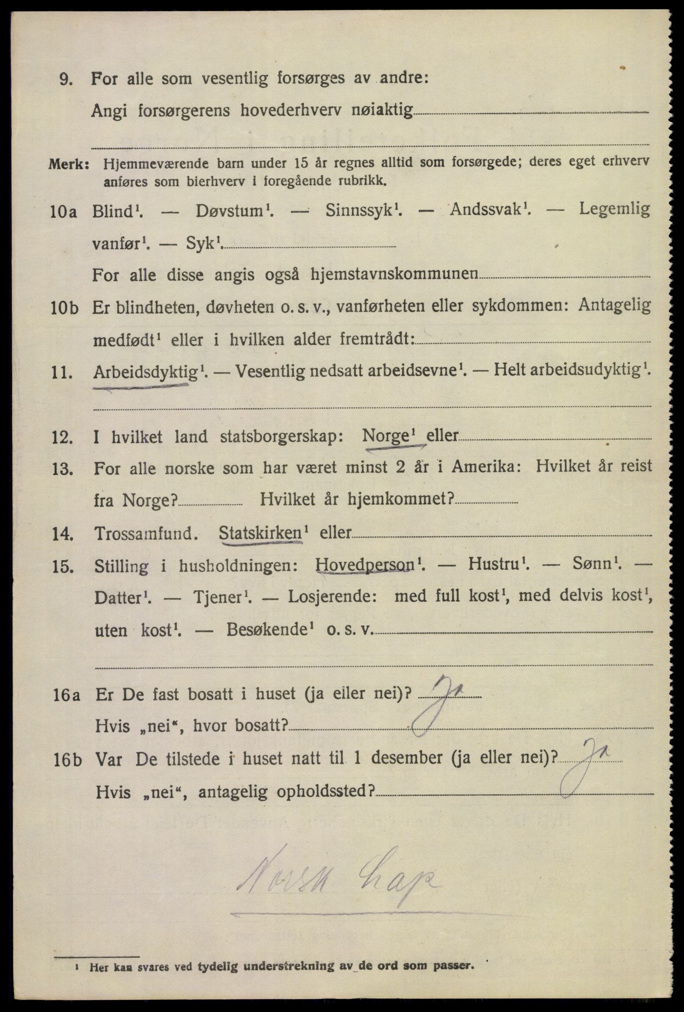 SAKO, 1920 census for Tinn, 1920, p. 8665