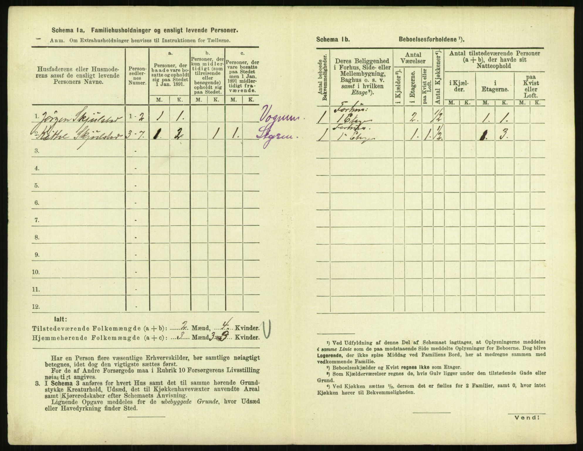 RA, 1891 census for 0904 Grimstad, 1891, p. 305