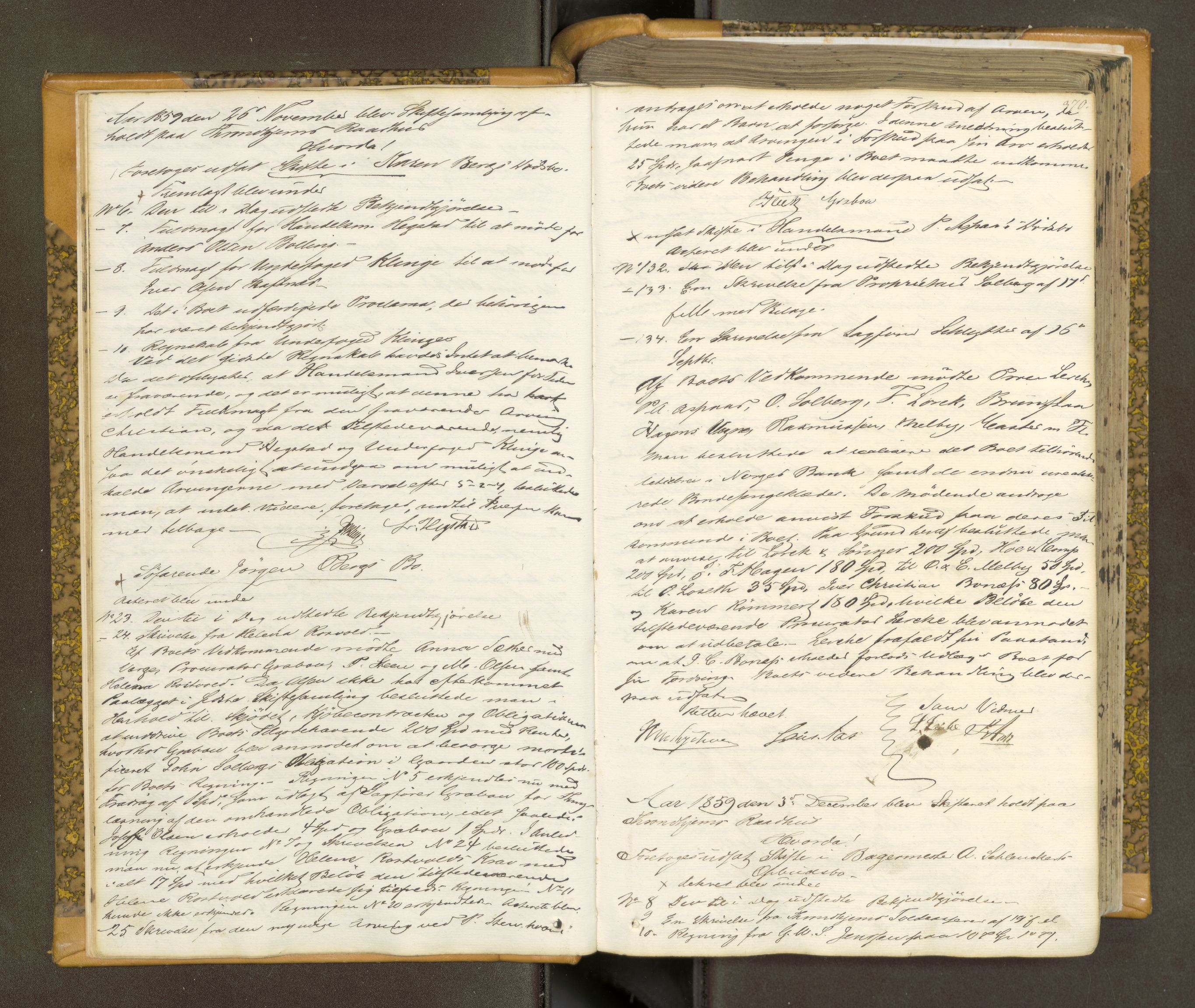 Trondheim byfogd, AV/SAT-A-0003/1/3/3B/L0006: Skiftebehandlingsprotokoll (u/ register)gml.nr.29b. U, 1859-1863, p. 370