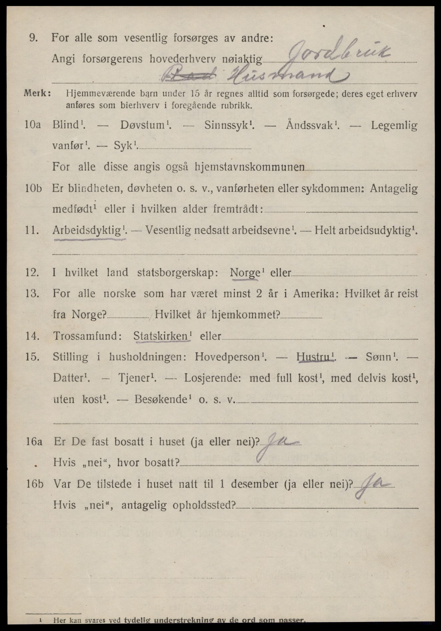 SAT, 1920 census for Stordal, 1920, p. 1649