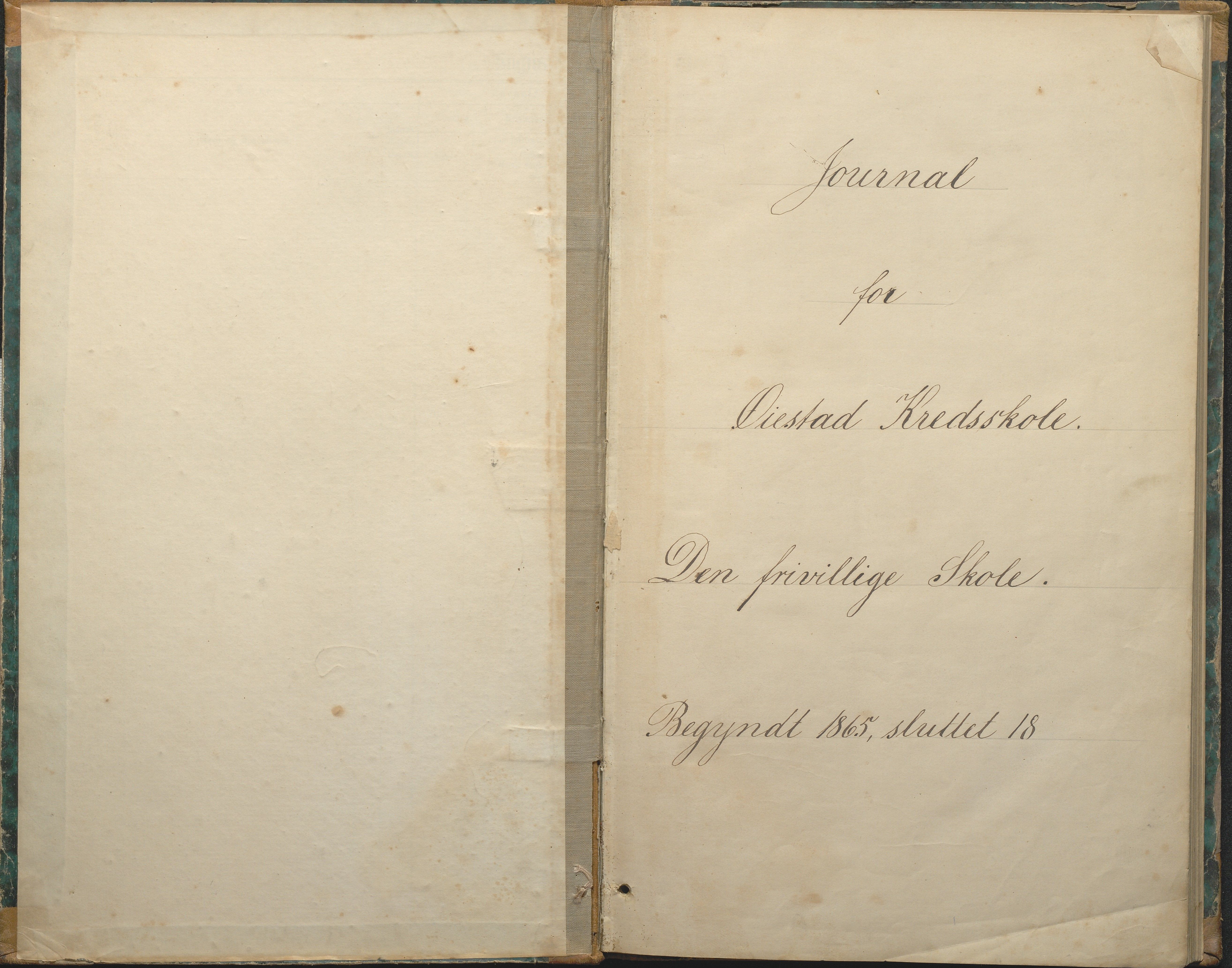 Øyestad kommune frem til 1979, AAKS/KA0920-PK/06/06F/L0003: Skolejournal, 1865-1891