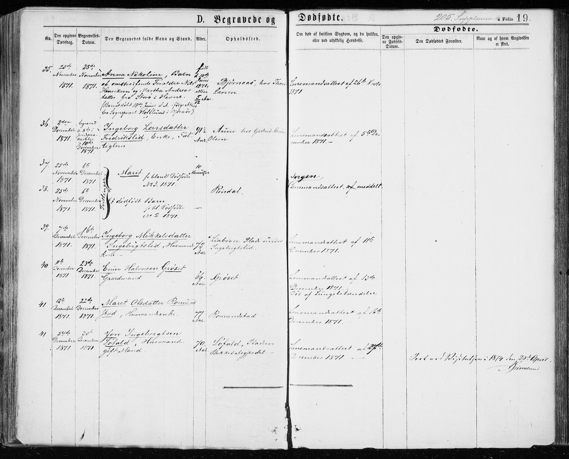 Ministerialprotokoller, klokkerbøker og fødselsregistre - Møre og Romsdal, AV/SAT-A-1454/598/L1067: Parish register (official) no. 598A01, 1858-1871, p. 19