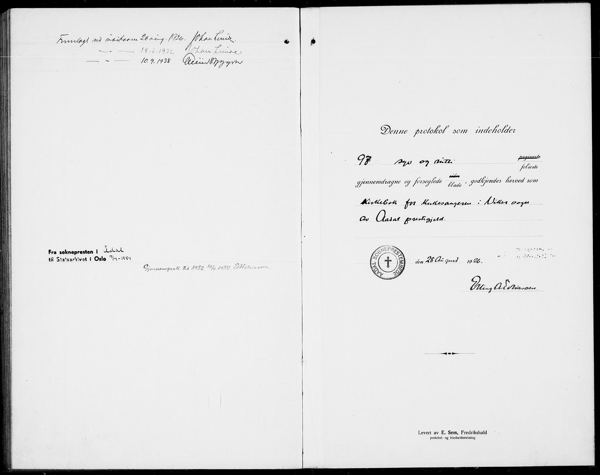 Ådal kirkebøker, SAKO/A-248/G/Ga/L0005: Parish register (copy) no. I 5, 1921-1938