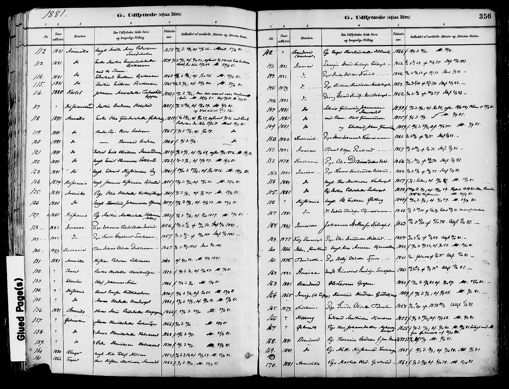 Grue prestekontor, AV/SAH-PREST-036/H/Ha/Haa/L0012: Parish register (official) no. 12, 1881-1897, p. 356