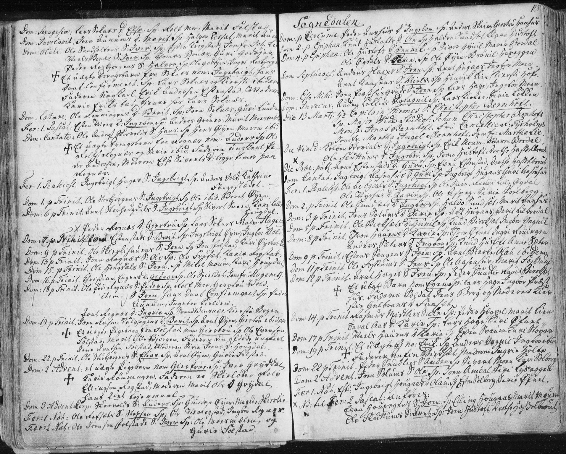 Ministerialprotokoller, klokkerbøker og fødselsregistre - Sør-Trøndelag, SAT/A-1456/687/L0991: Parish register (official) no. 687A02, 1747-1790, p. 128