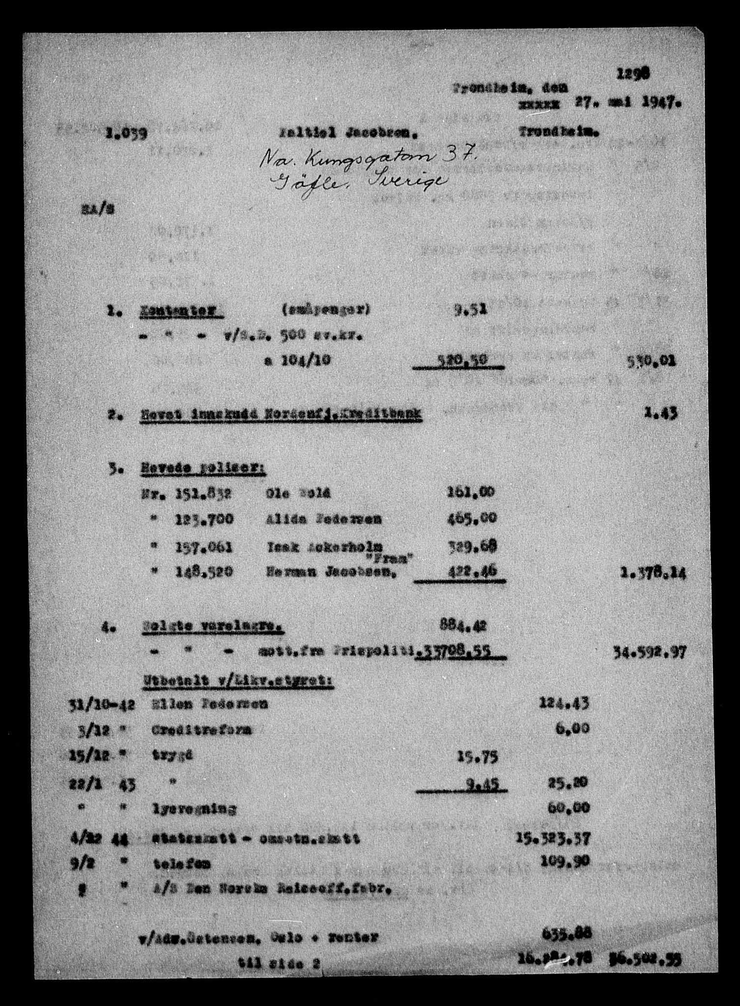 Justisdepartementet, Tilbakeføringskontoret for inndratte formuer, RA/S-1564/H/Hc/Hca/L0899: --, 1945-1947, p. 14