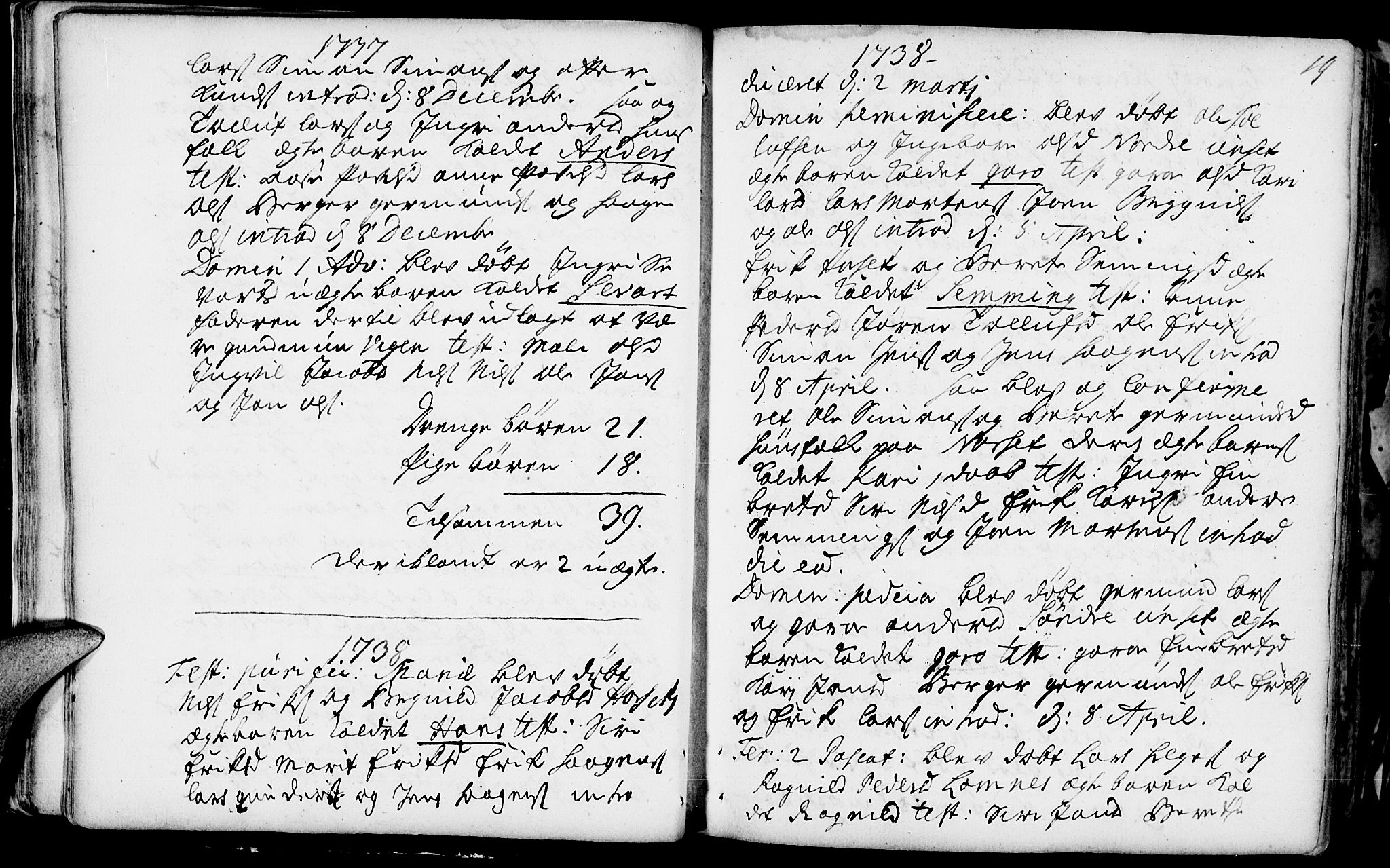Rendalen prestekontor, SAH/PREST-054/H/Ha/Haa/L0001: Parish register (official) no. 1, 1733-1787, p. 19